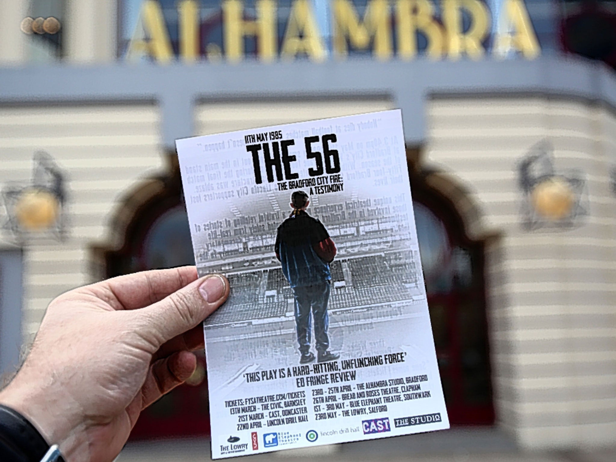 A flier advertising the award winning ‘The 56’ play about the disaster