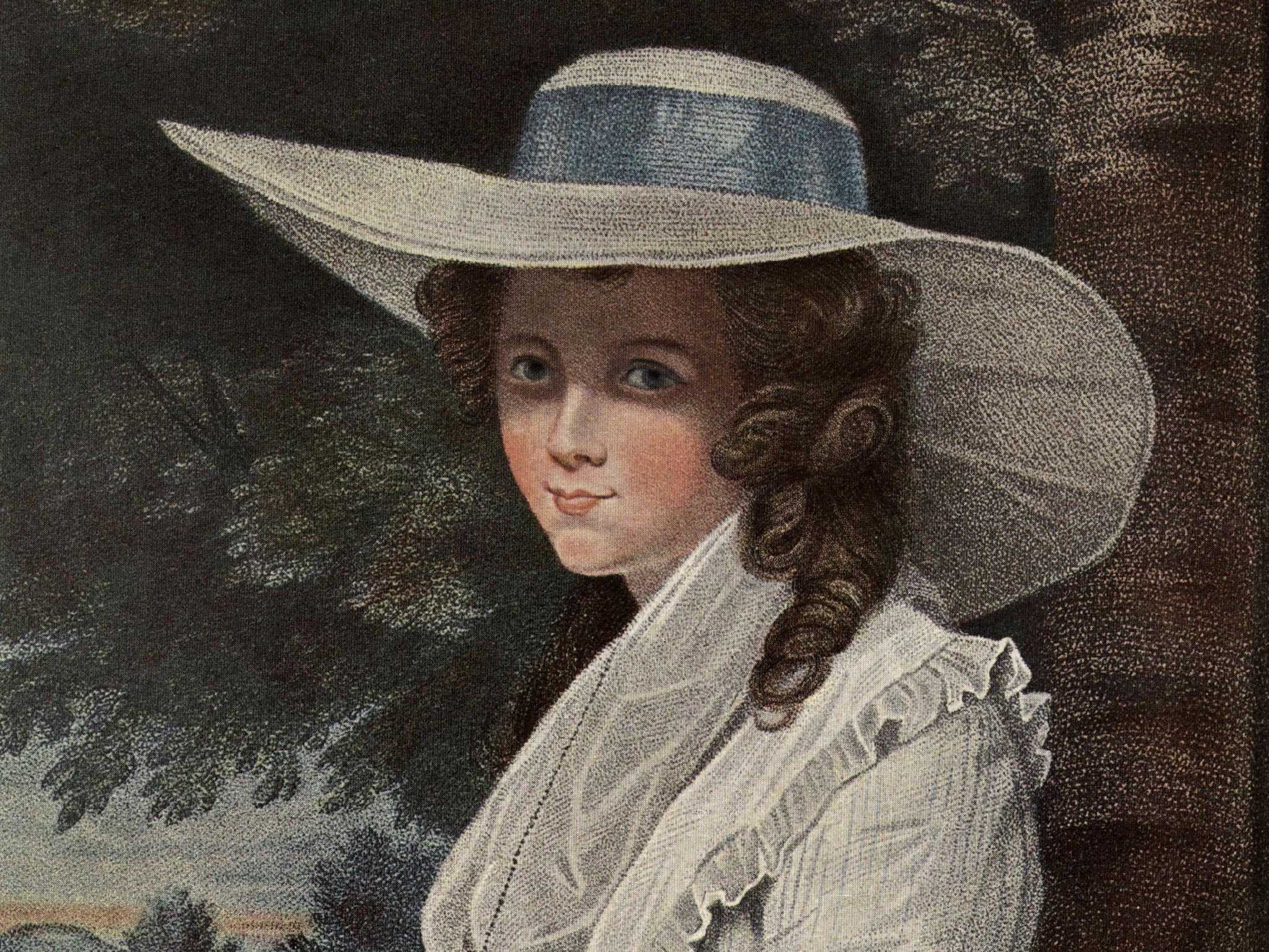 An engraving from a painting of the young Lavinia Spencer by Reynolds
