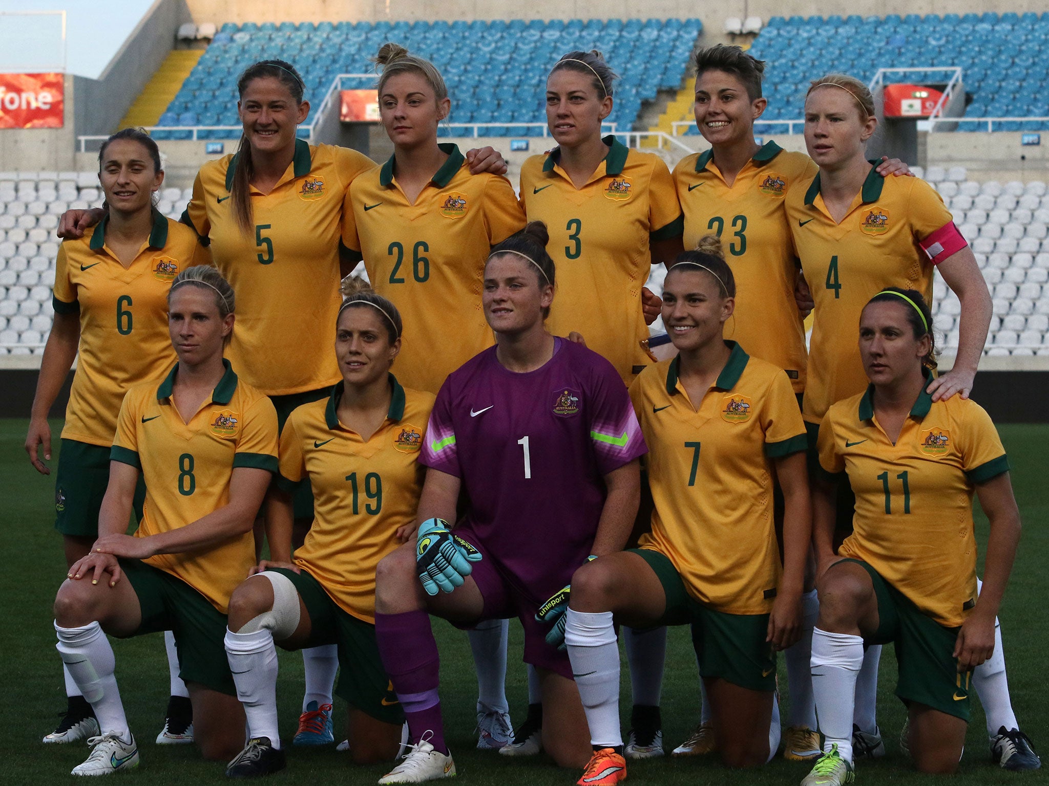 The Australian Women's team that took part in the match on Friday