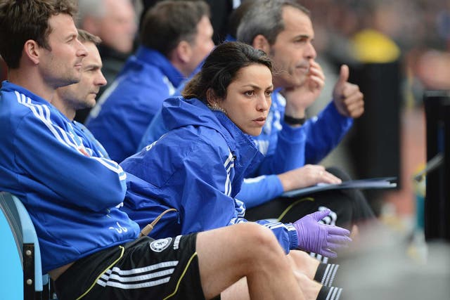 Dr Carneiro watches the players carefully from the sidelines