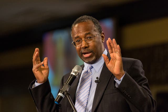 Ben Carson made the bizarre comments during the Houston debate
