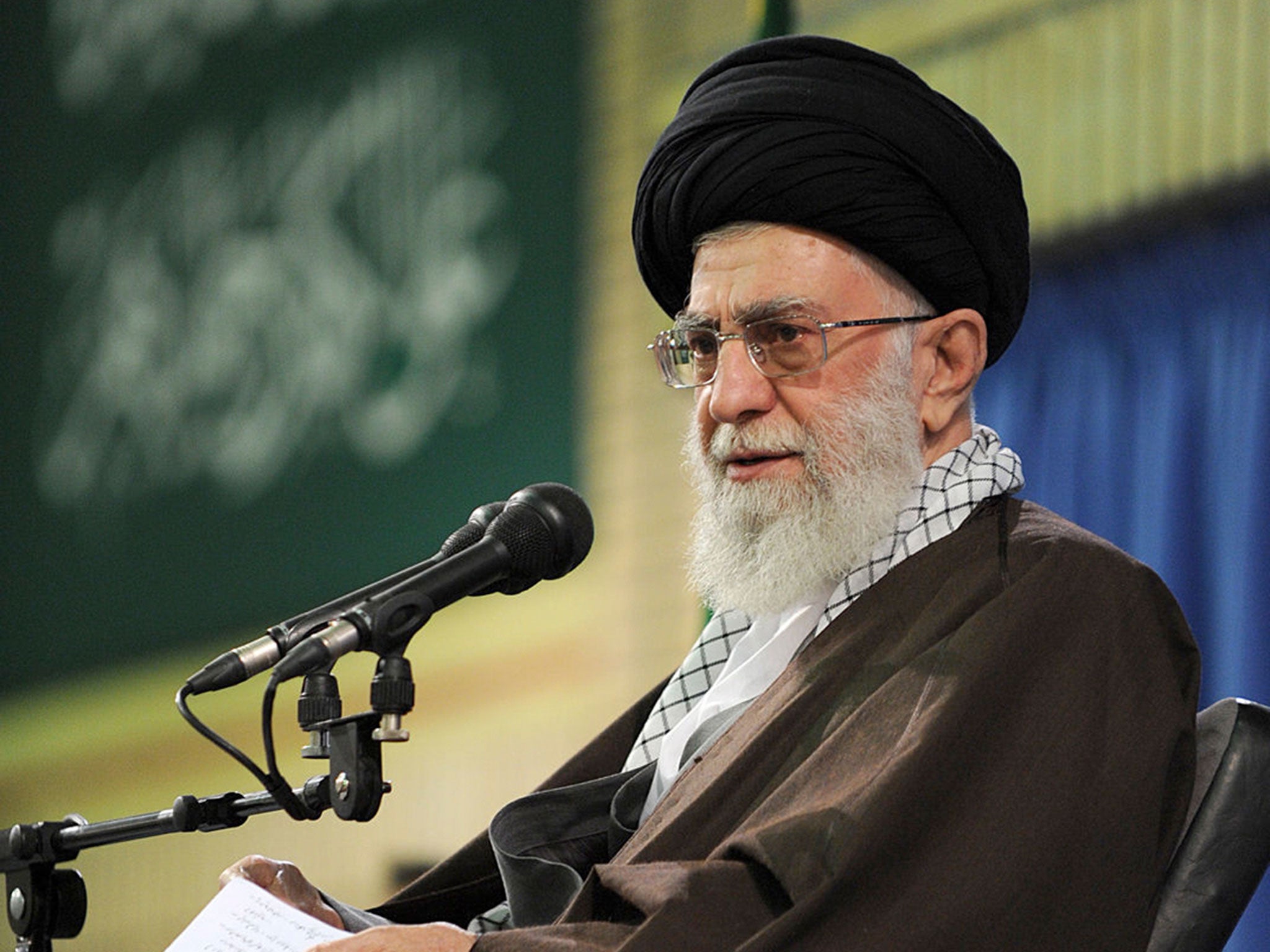 Ayatollah Ali Khamenei appeared to be healthy while addressing environmental activists