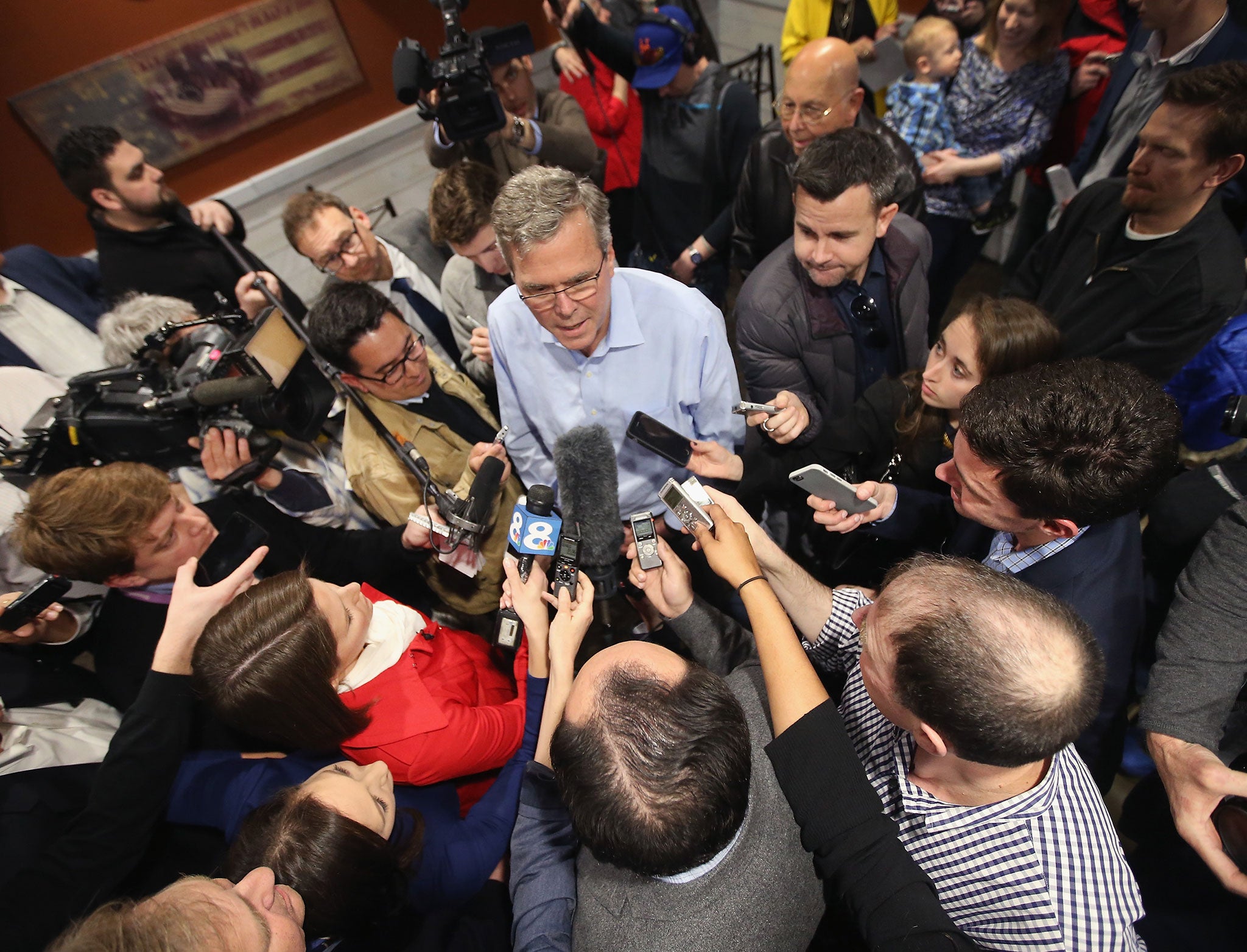 Jeb Bush in Iowa, whose party caucuses are traditionally a bellwether of the election