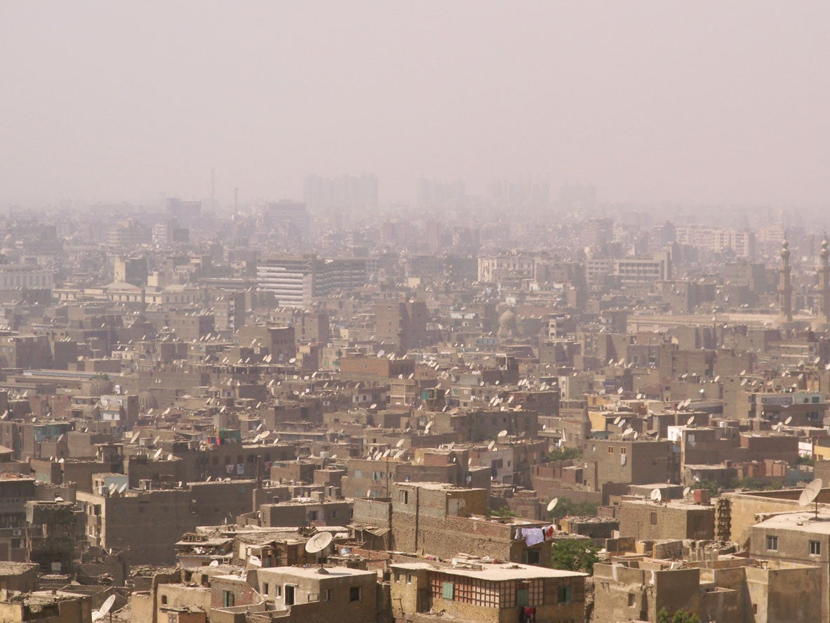 Smog over the city of Cairo, where the alleged beating took place