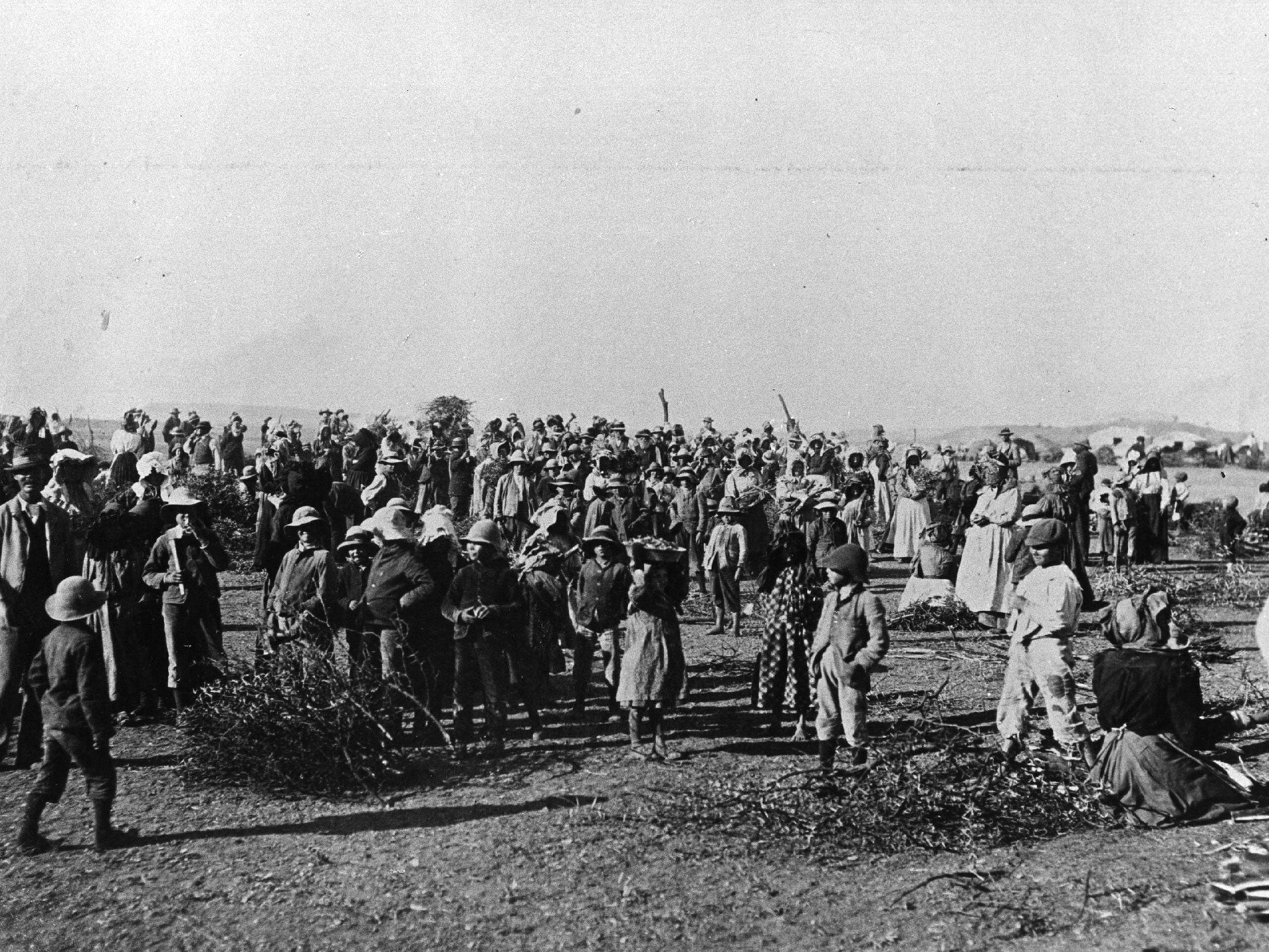 A British concentration camp for Boer civilians during the second Boer War.