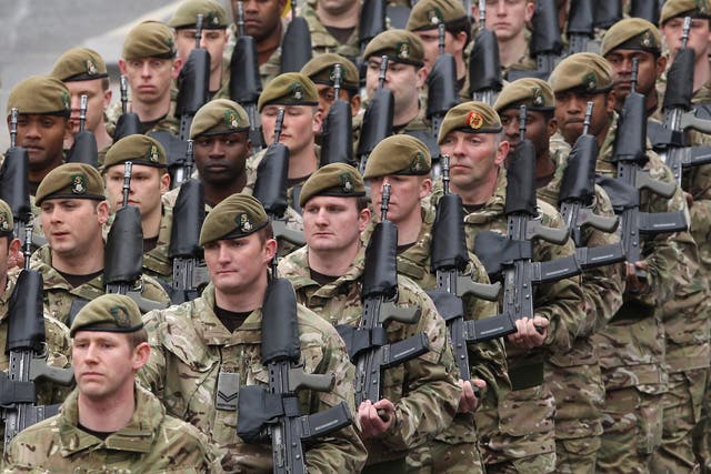 A report last year warned that army, navy and RAF recruitment was falling below target