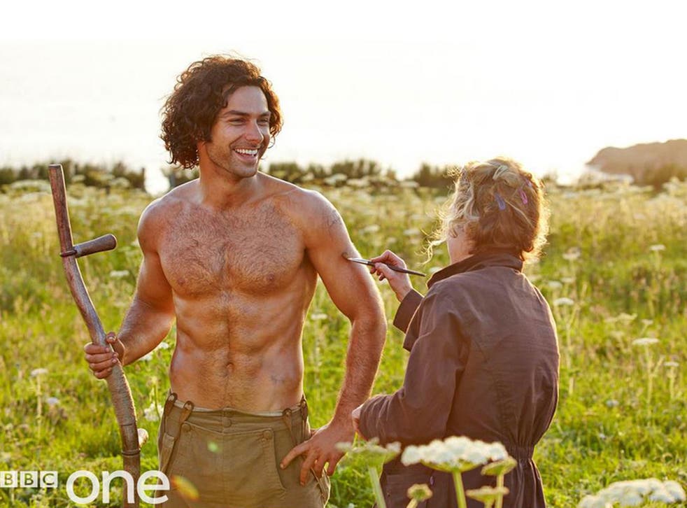 Aidan Turner said it was 'strange' the BBC posted topless pictures of him on Twitter