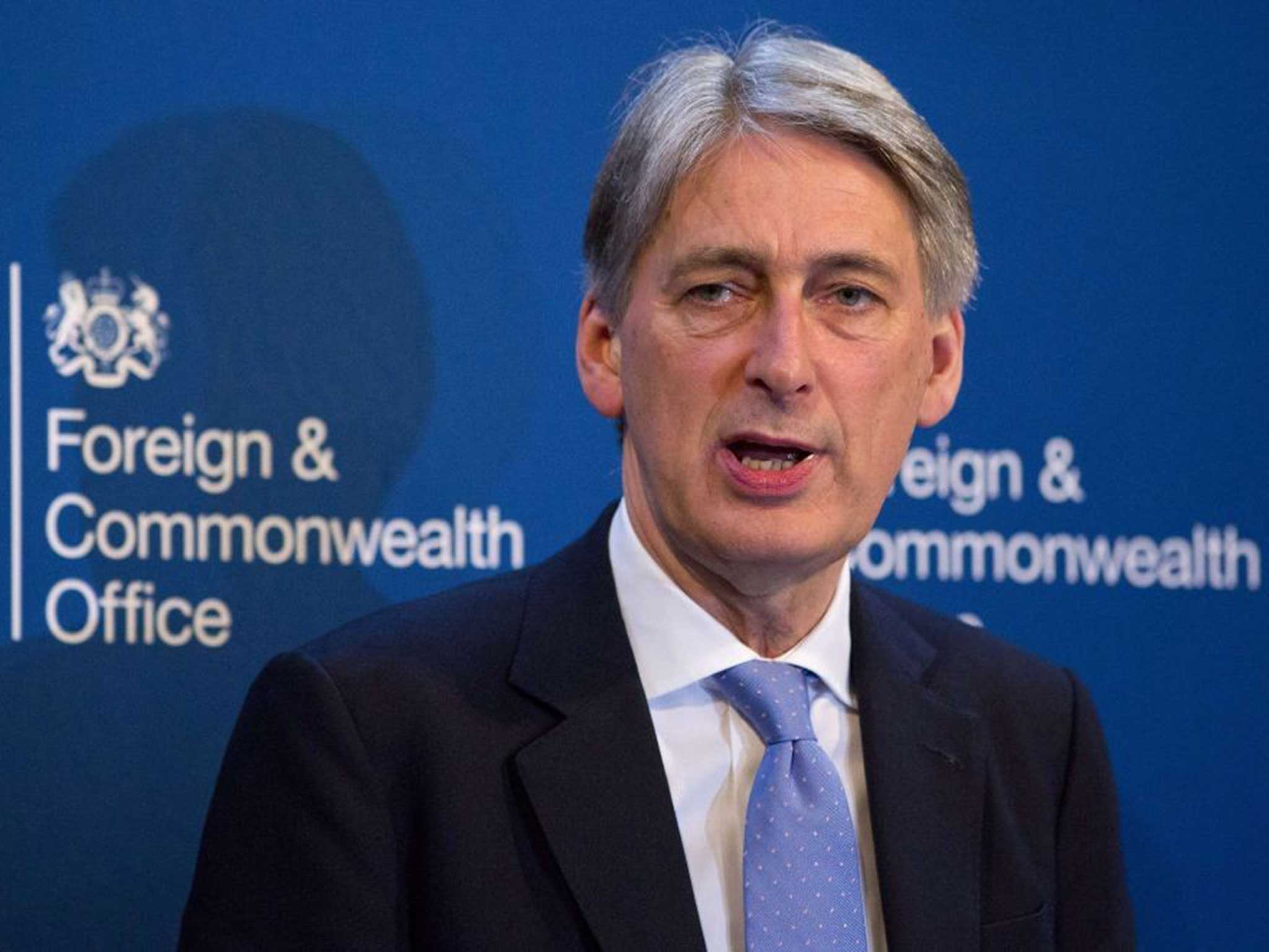 Philip Hammond speaking earlier today