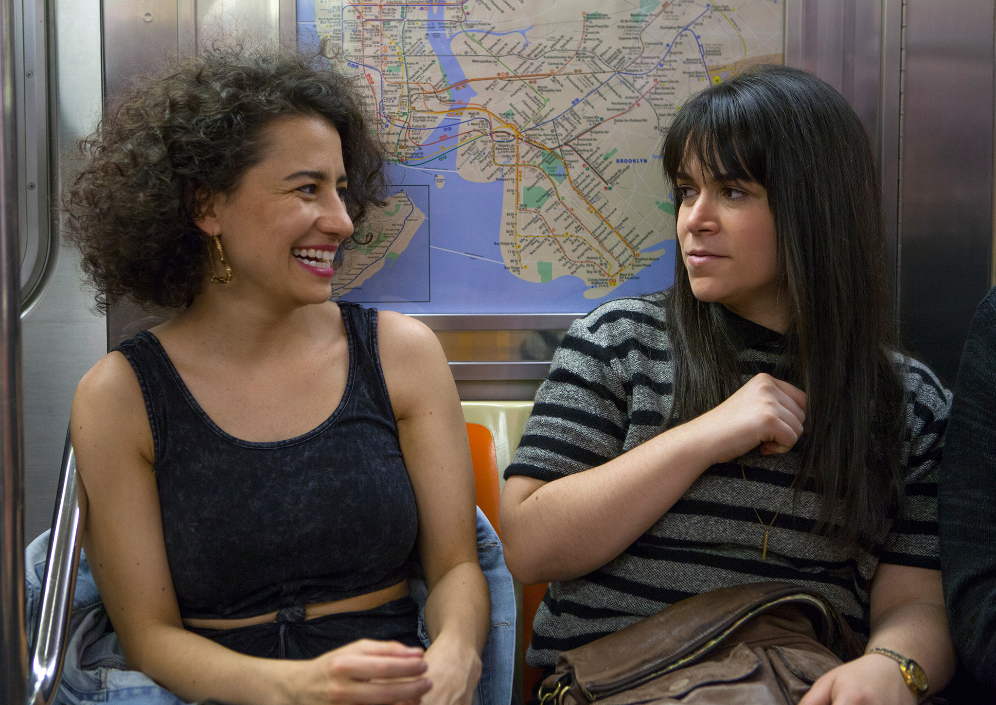 Ilana Glazer and Abbi Jacobson, stars of Broad City, who appeared at the event and will have their show streamed on the platform