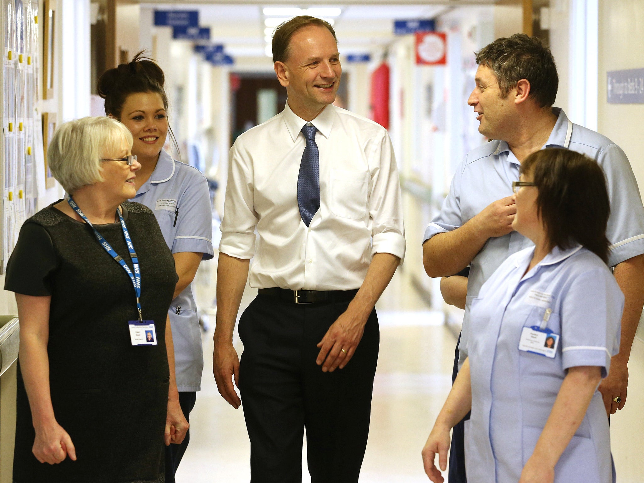 NHS England chief executive Simon Stevens visits Consett Medical Centre in County Durham