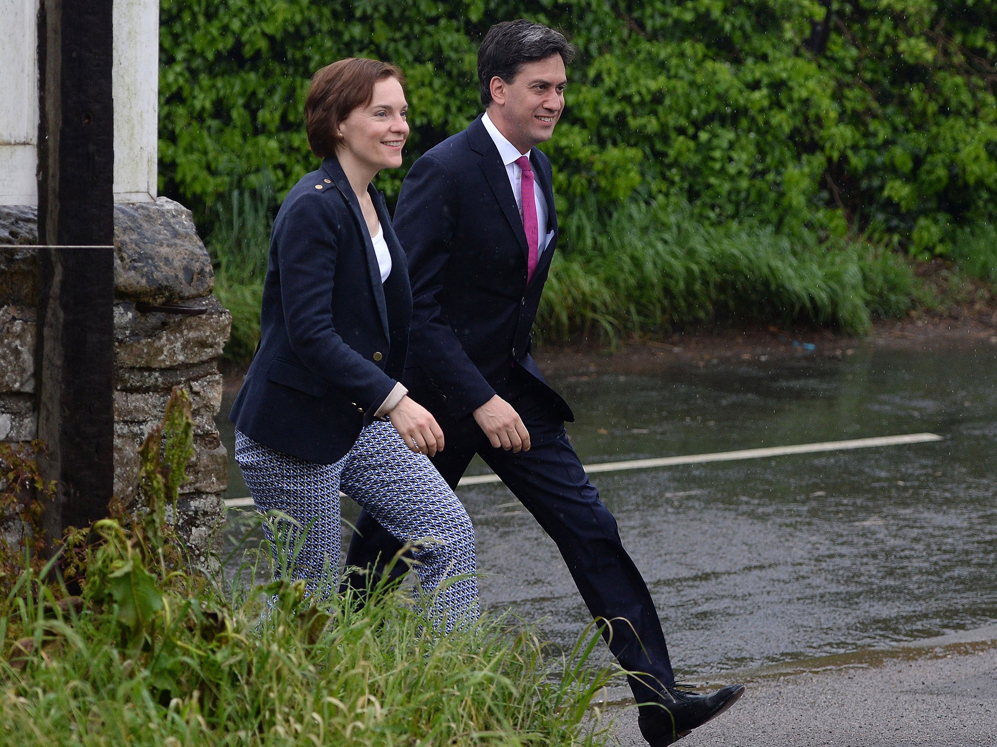The Labour leader Ed Miliband and his wife Justine, who has been campaigning in his support