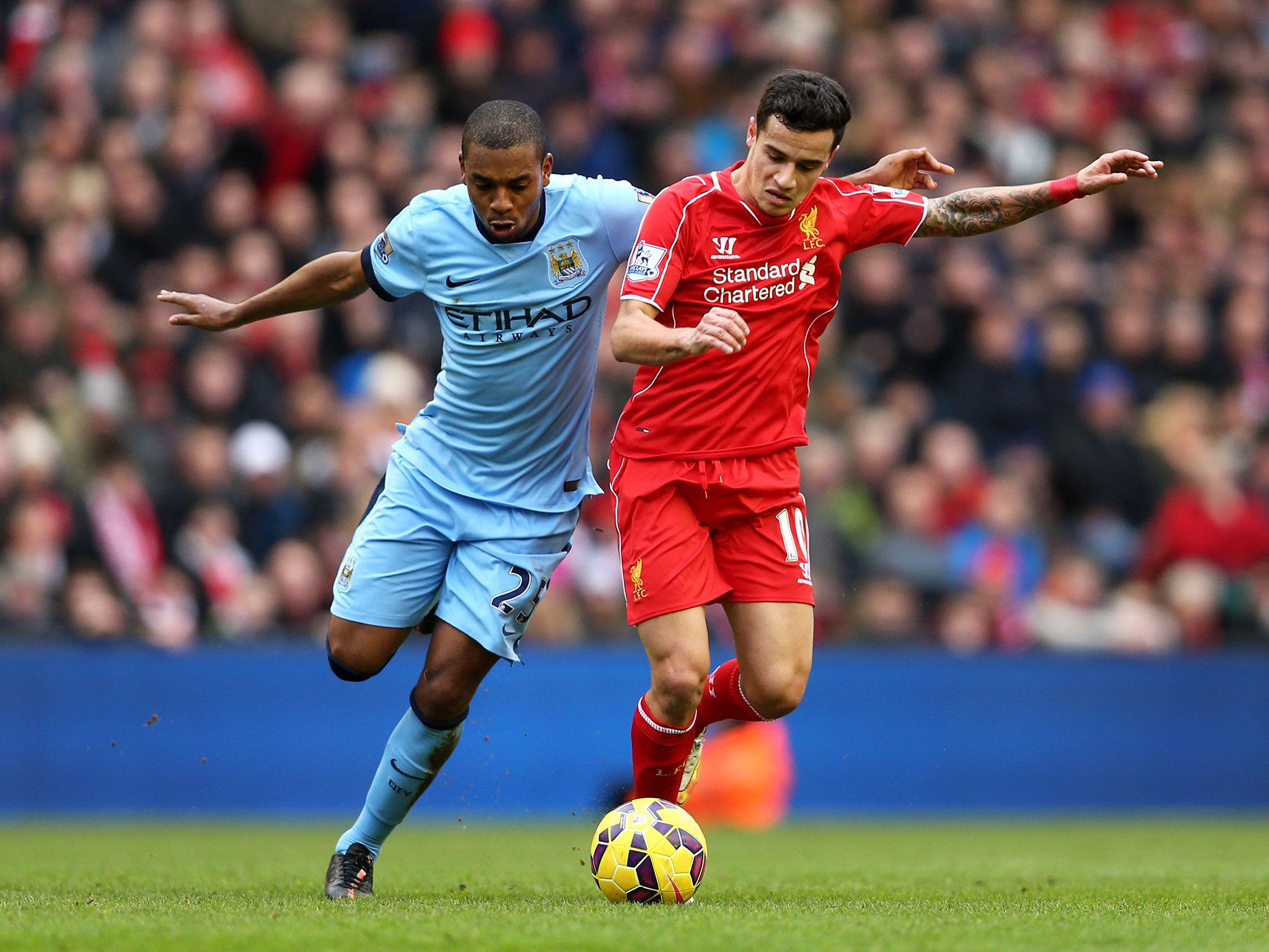 Fernandinho was dropped from the City squad altogether