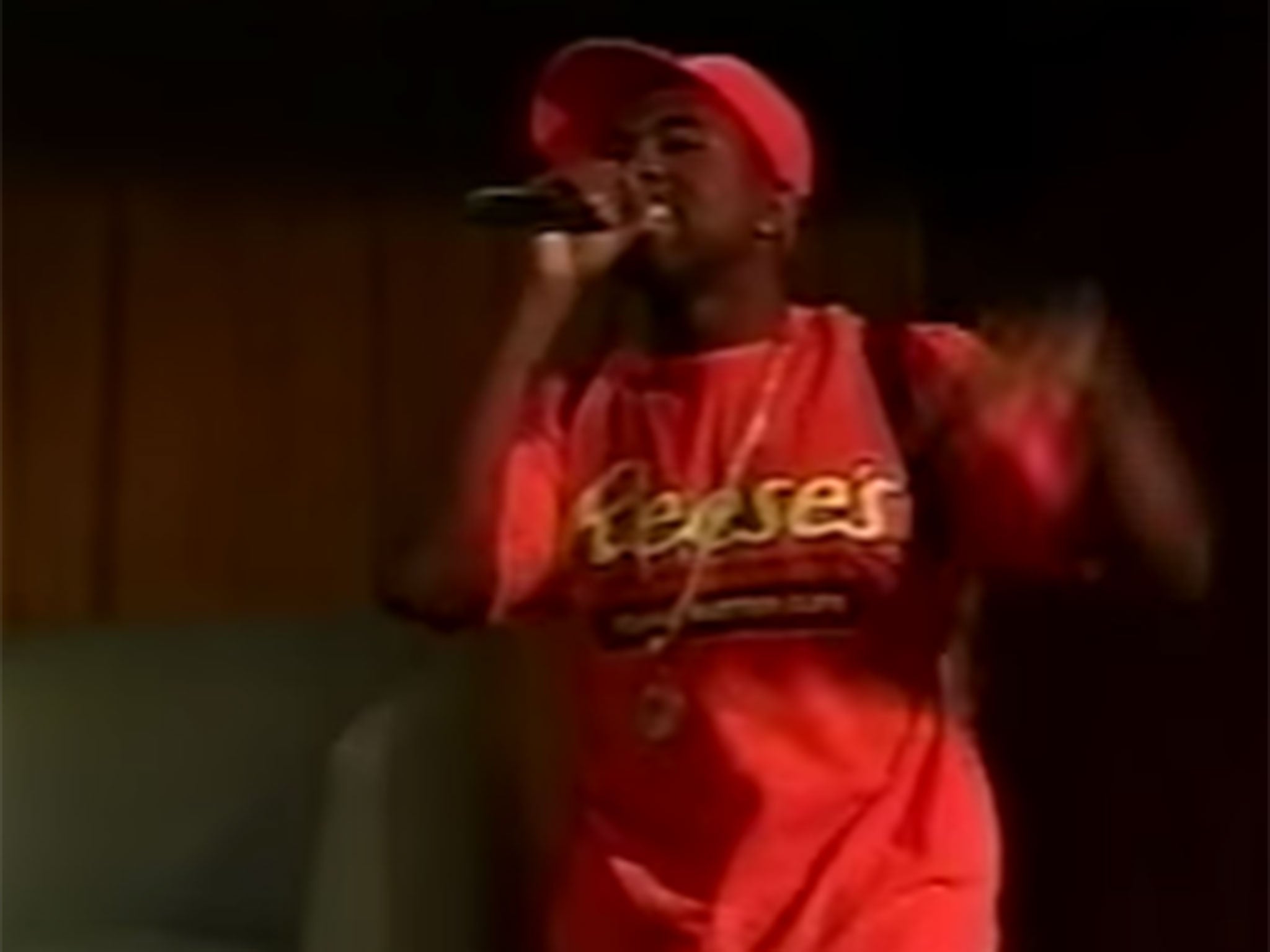 Kanye performing in 2003