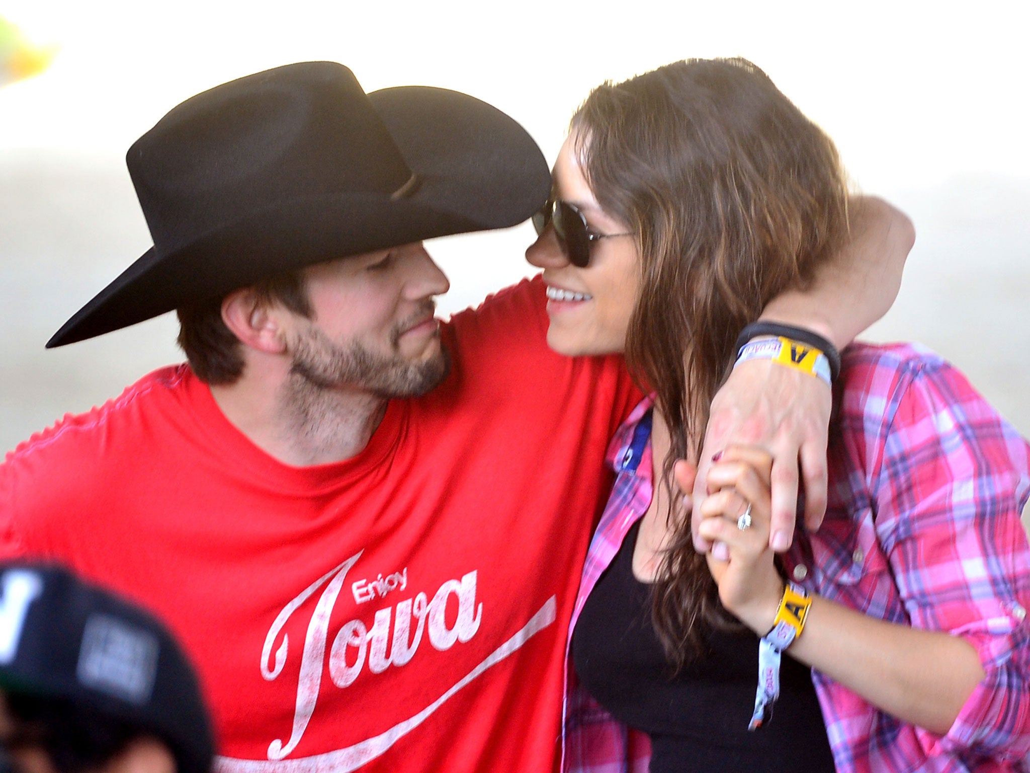 Ashton Kutcher and Mila Kunis. The couple's daughter was born in October