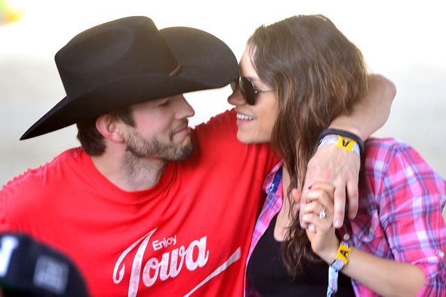 Ashton Kutcher and Mila Kunis. The couple's daughter was born in October