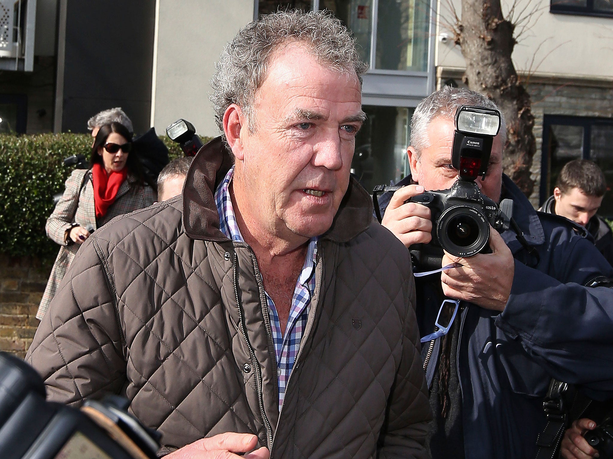 Jeremy Clarkson leaves his home in London following his suspension from Top Gear