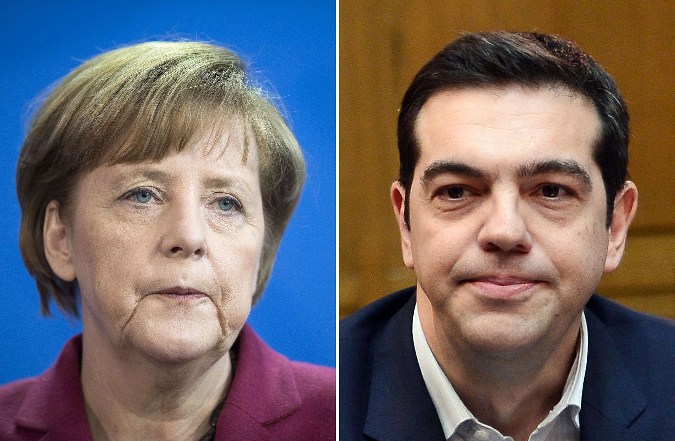 Angela Merkel and Greek Prime Minister Alexis Tsipras
