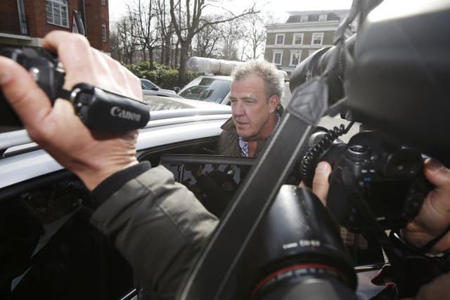 Fighting talk: Jeremy Clarkson after his suspension from the BBC 