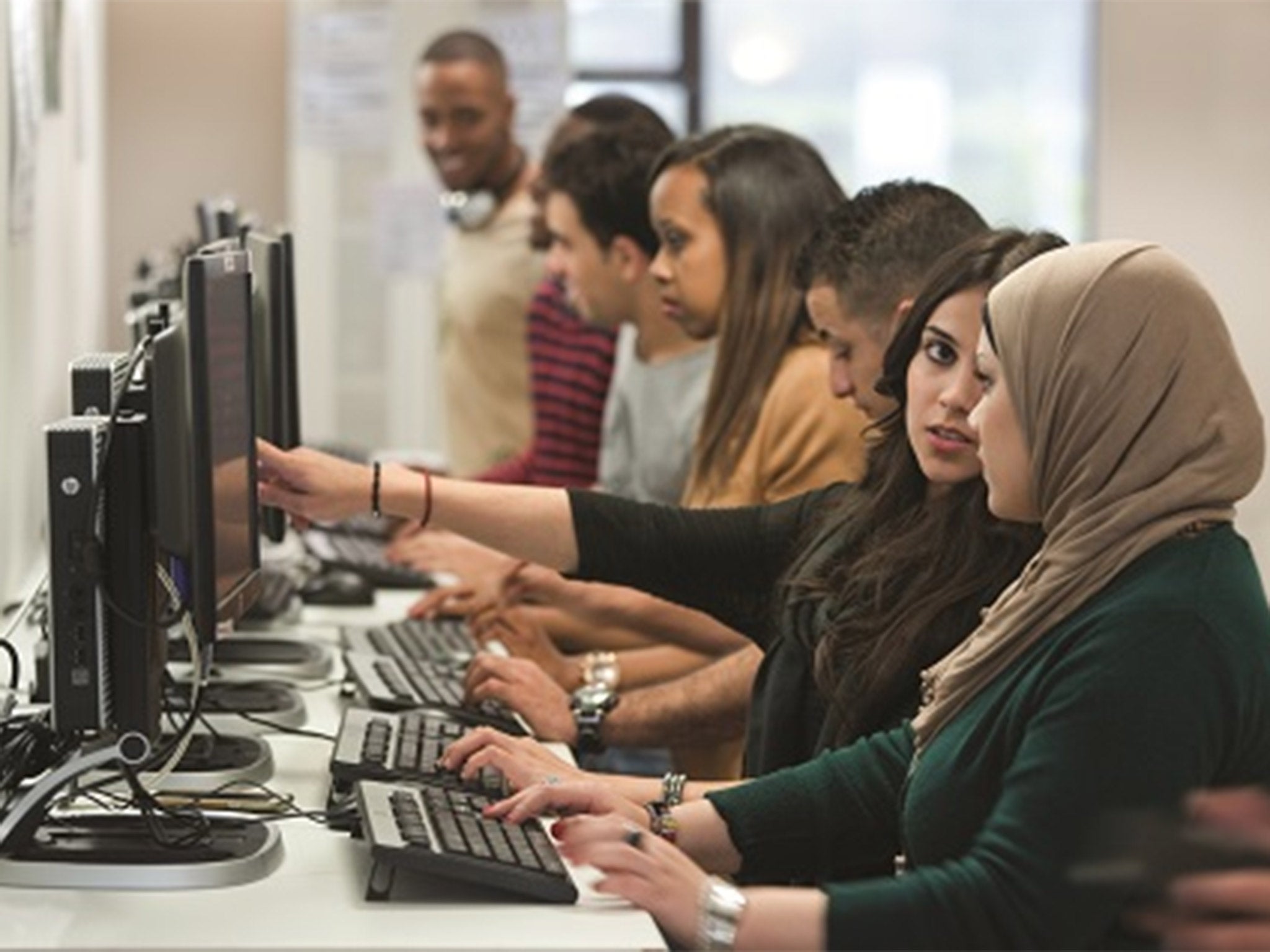 Students at the Greenwich School of Management in London