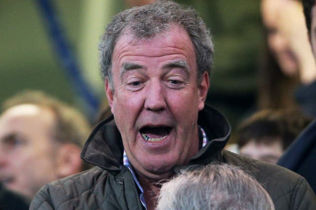 Jeremy Clarkson pictured last night at Stamford Bridge