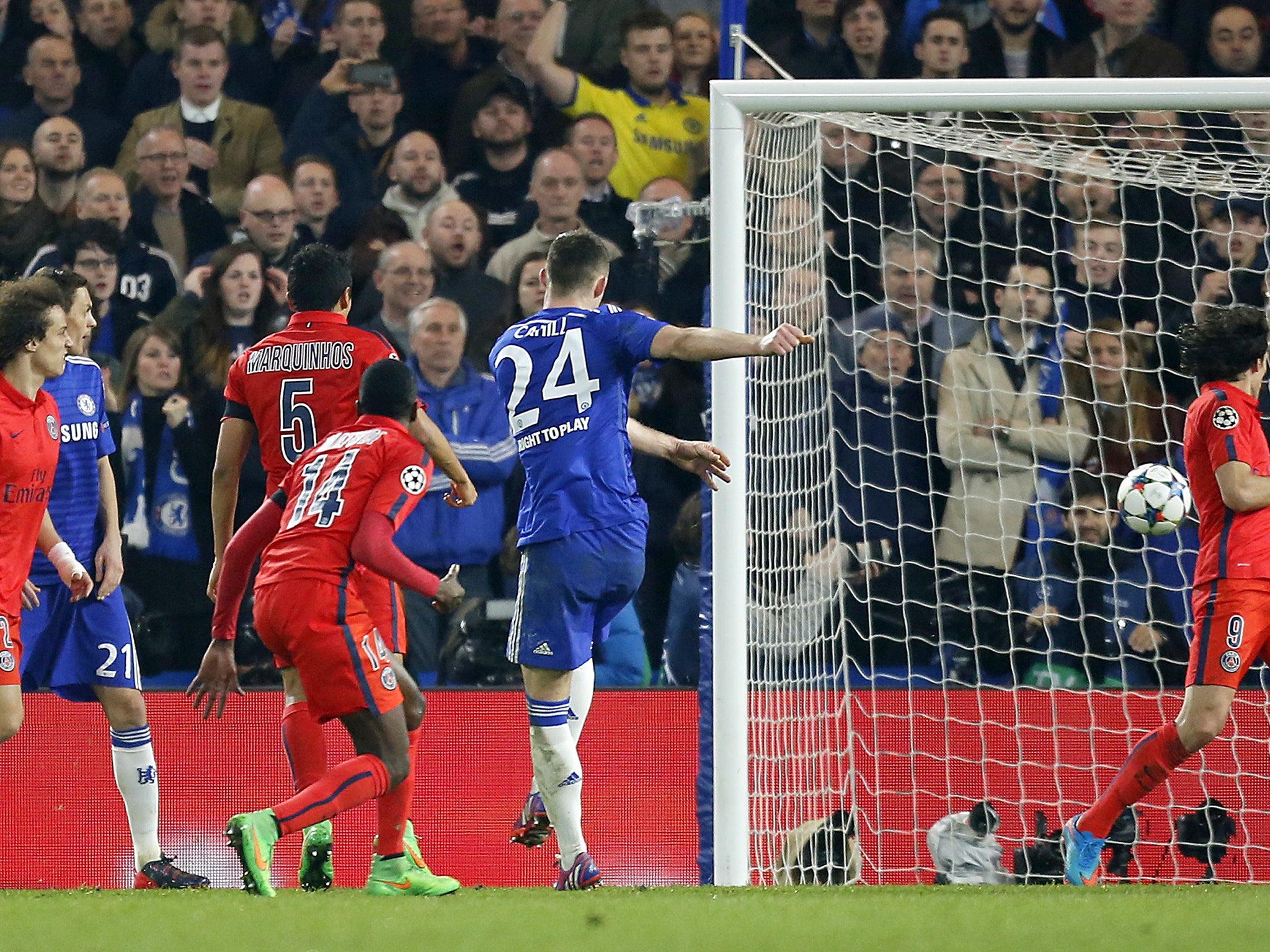 Gary Cahill puts Chelsea in front