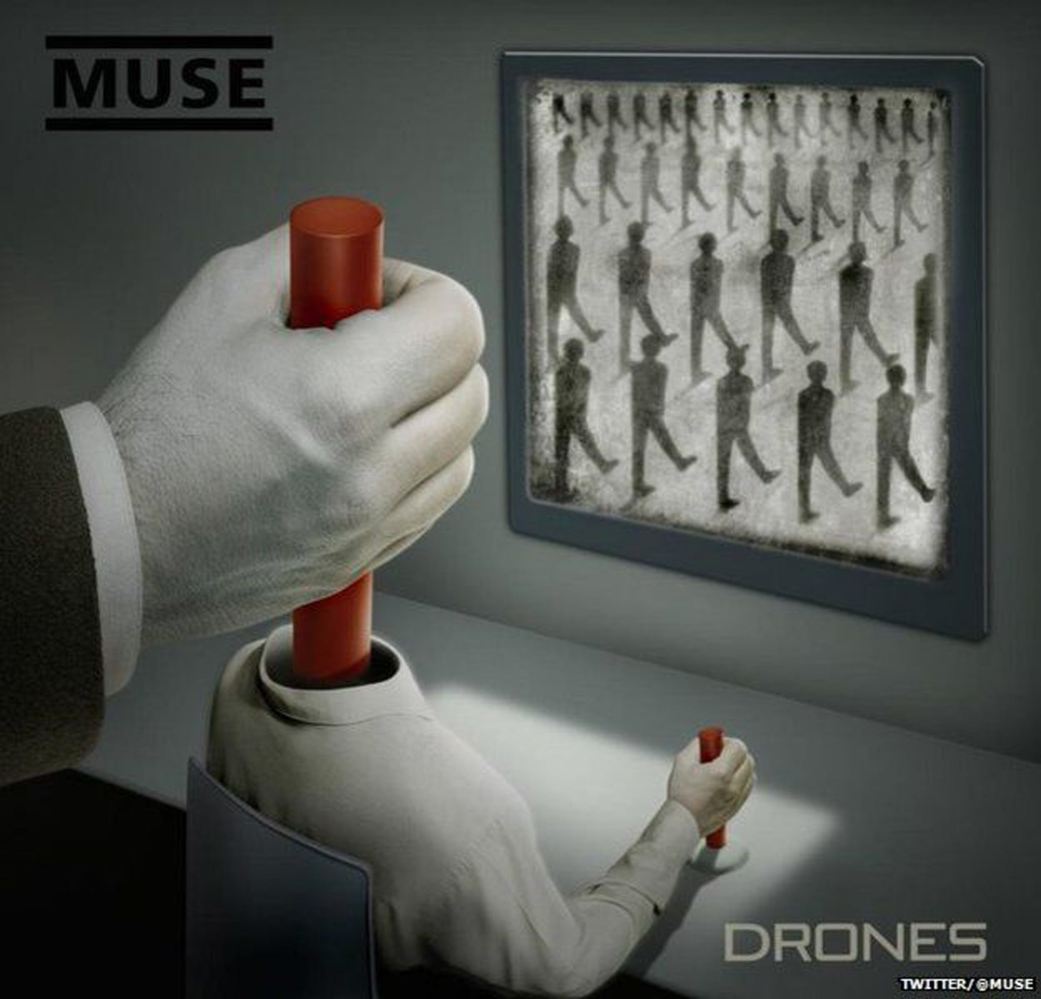 The cover art for Muse's new album Drones