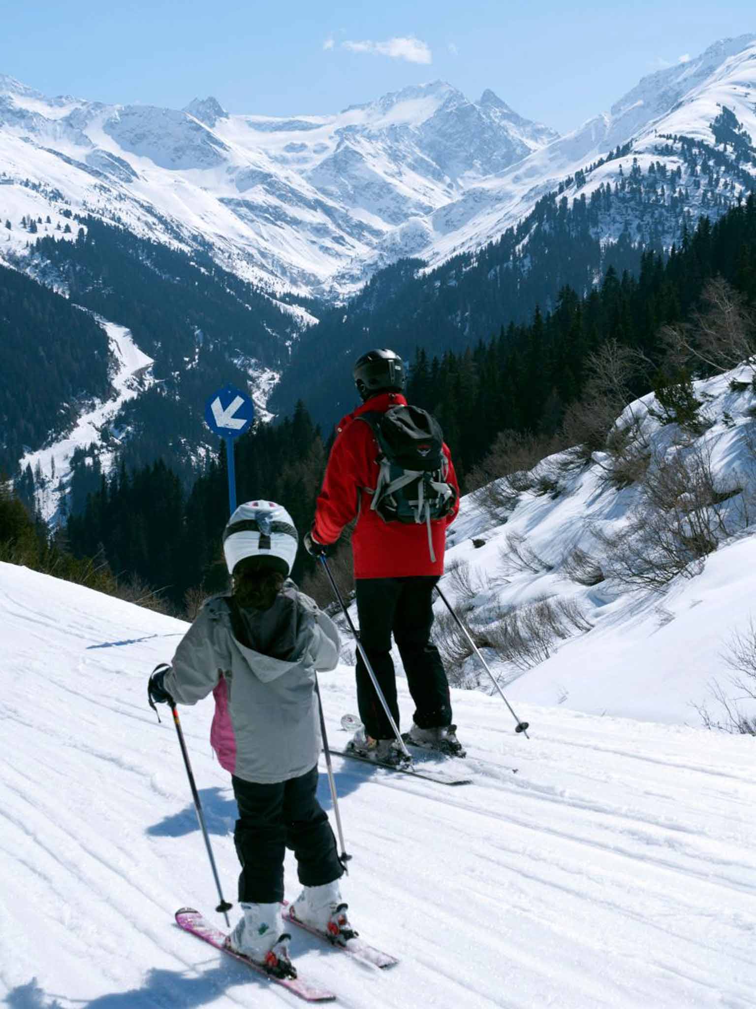 The slopes above the town