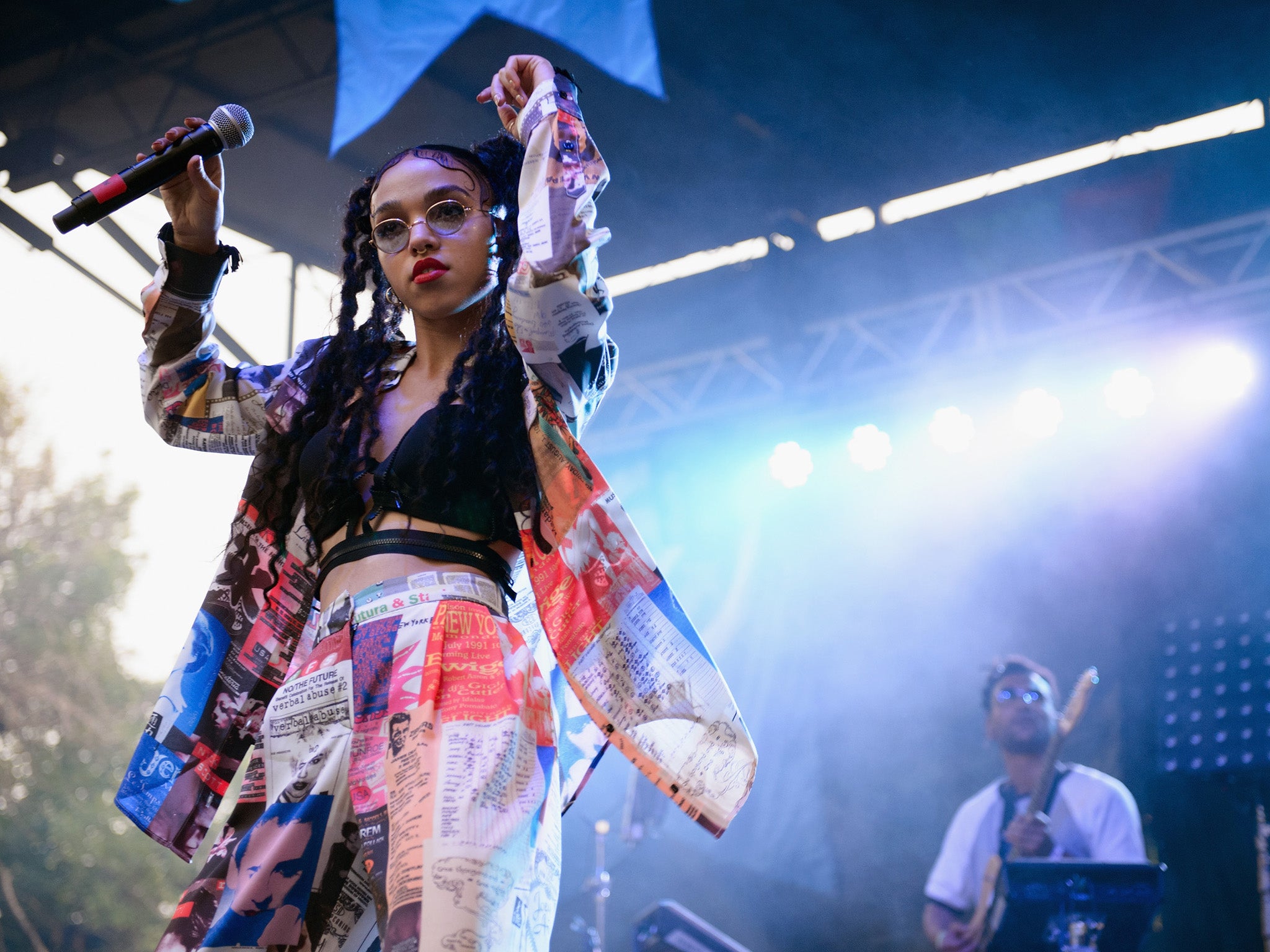 FKA Twigs performs during Pitchfork Music Festival in Chicago, Illinois.