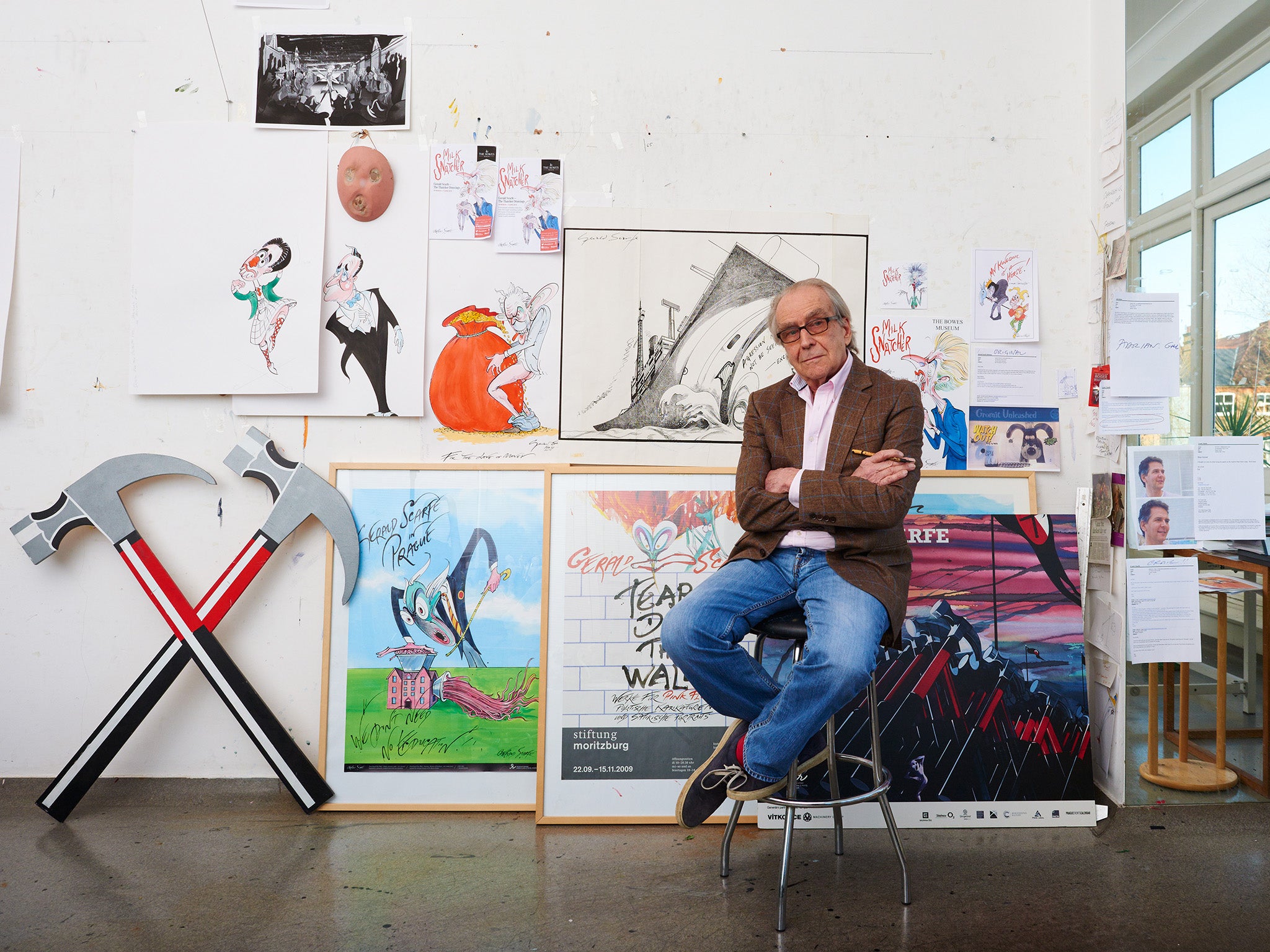 A right pen and ink: Gerald Scarfe in his London studio