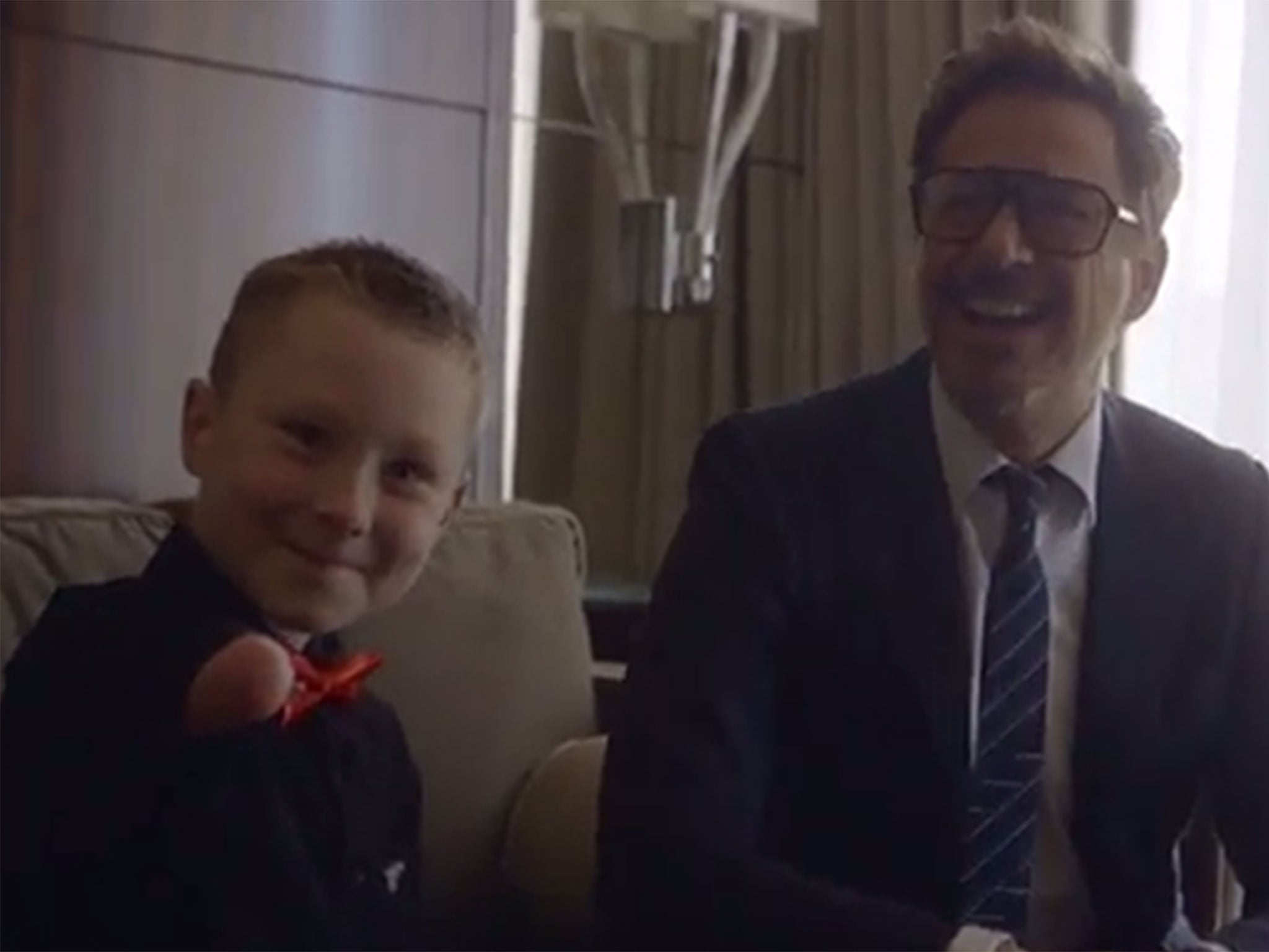 Robert Downey Jr. and Albert Manero, a #CollectiveProject student who founded Limbitless, surprised a very Alex with a new bionic 3D printed arm.