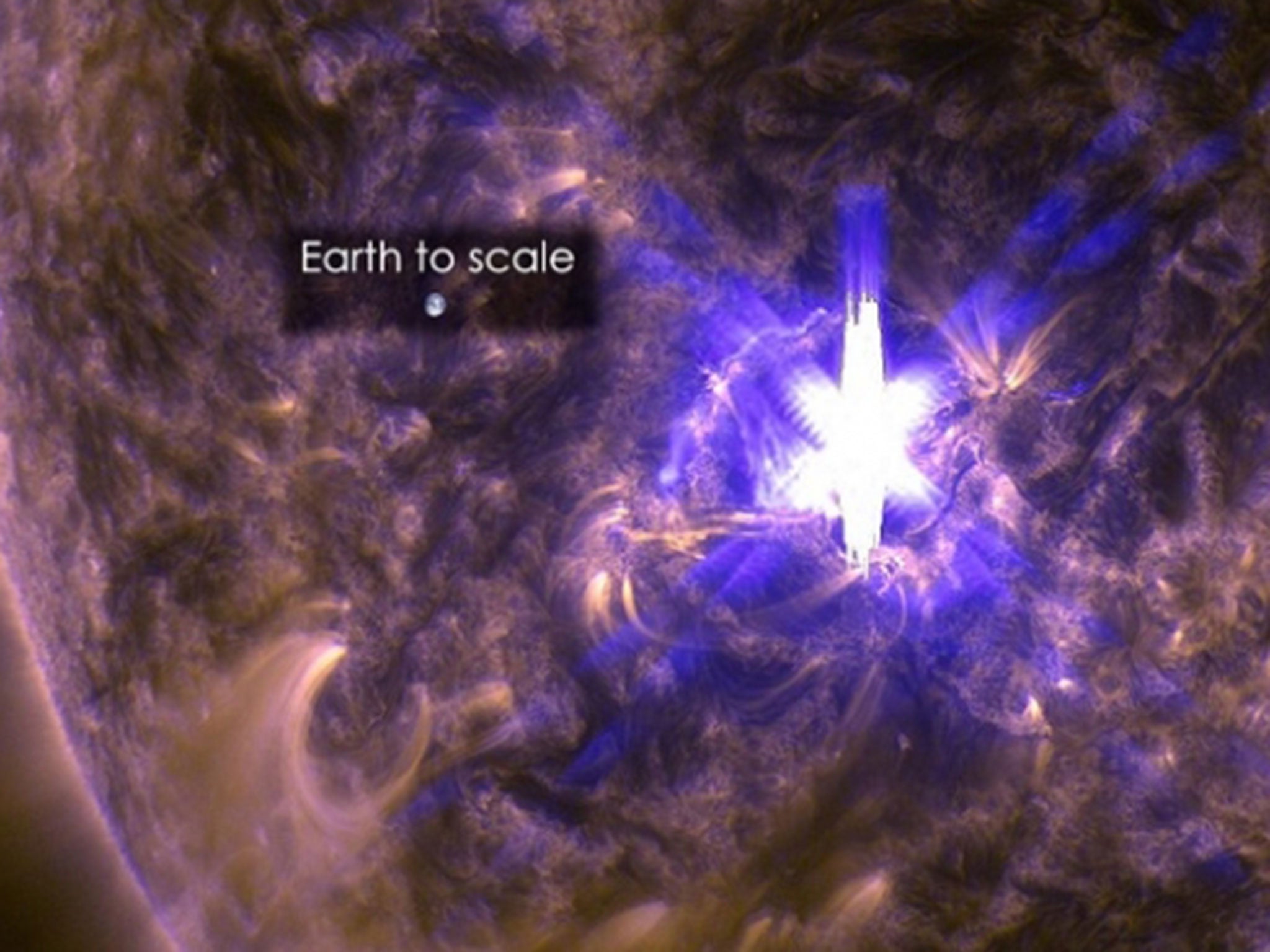 The solar flare that erupted on Wednesday