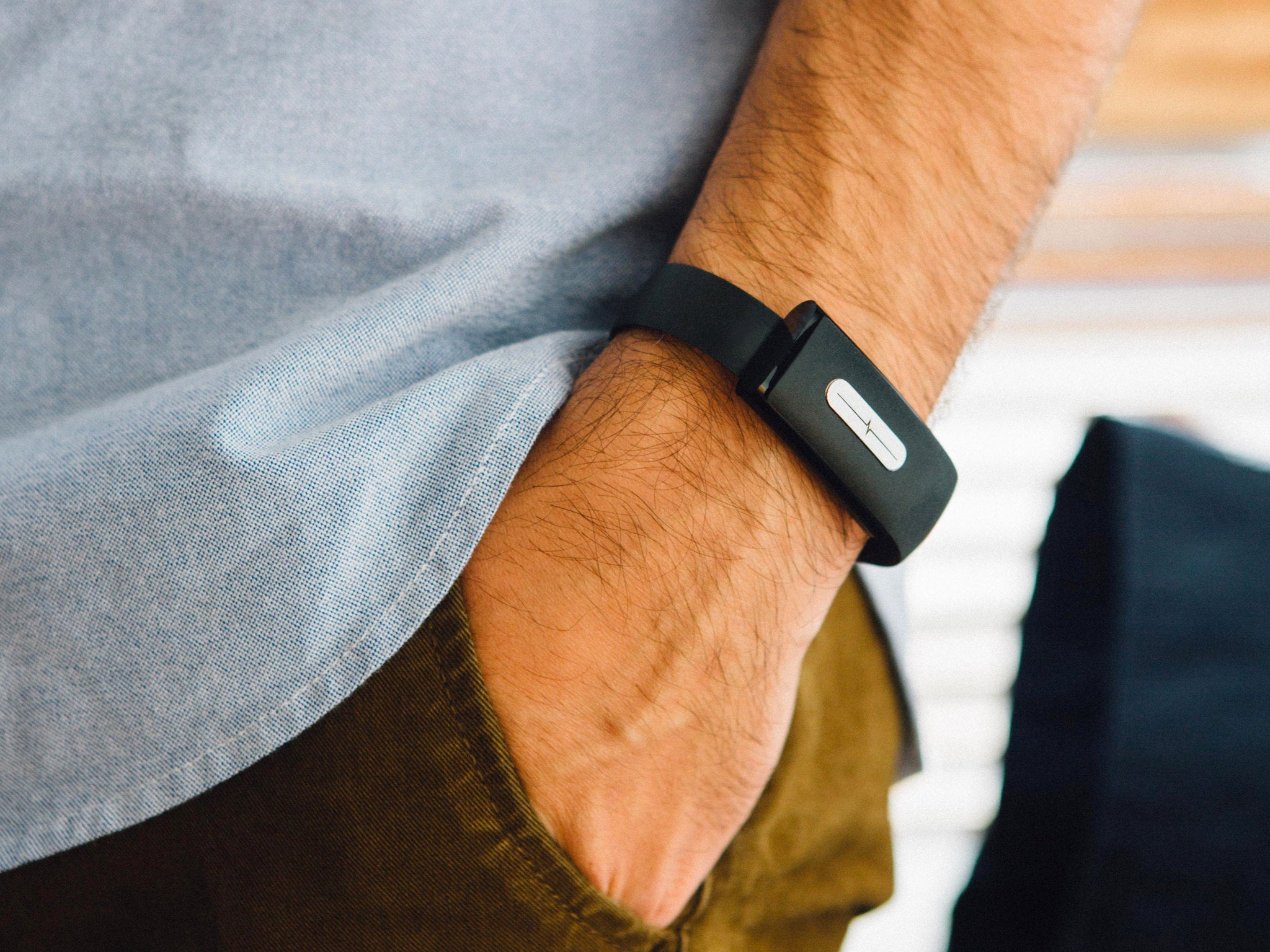 The Nymi Band uses Bluetooth to pair with a Mac, Windows or Android app