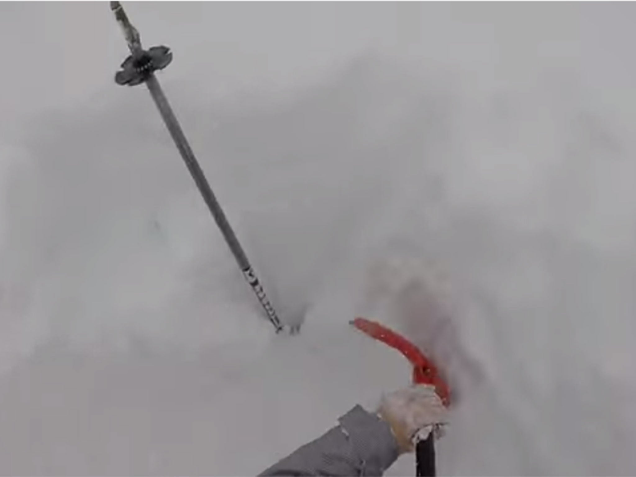 O'Sullivan frantically digs to free Mort from the snow