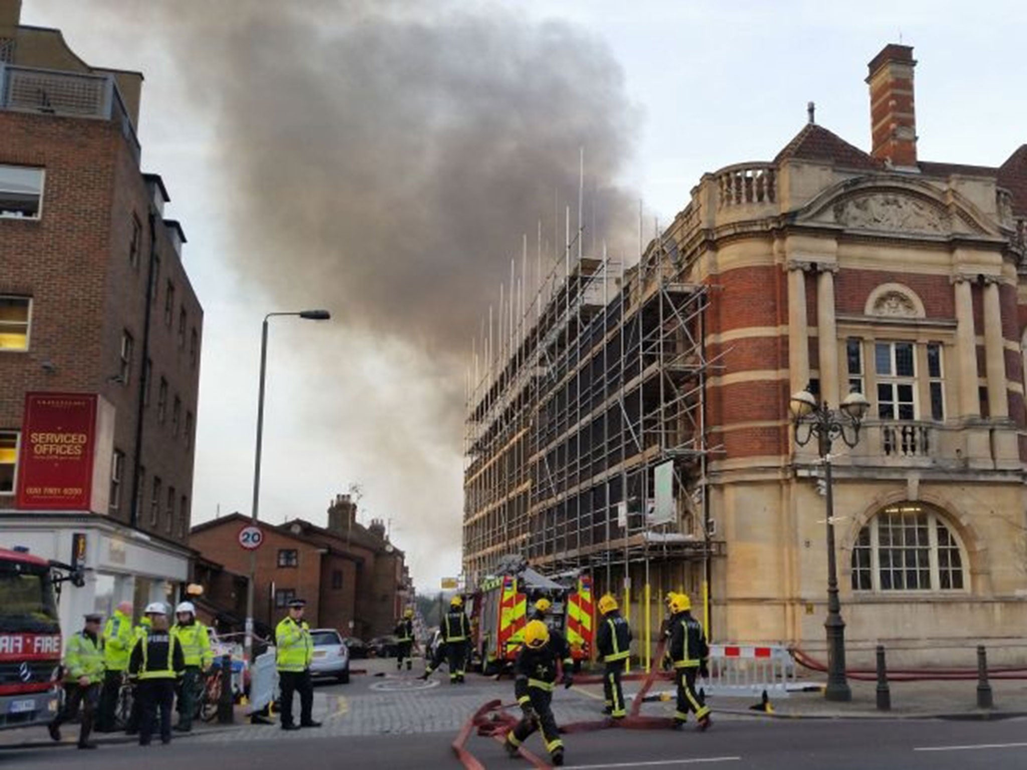 Emergency services attend the scene (PA)