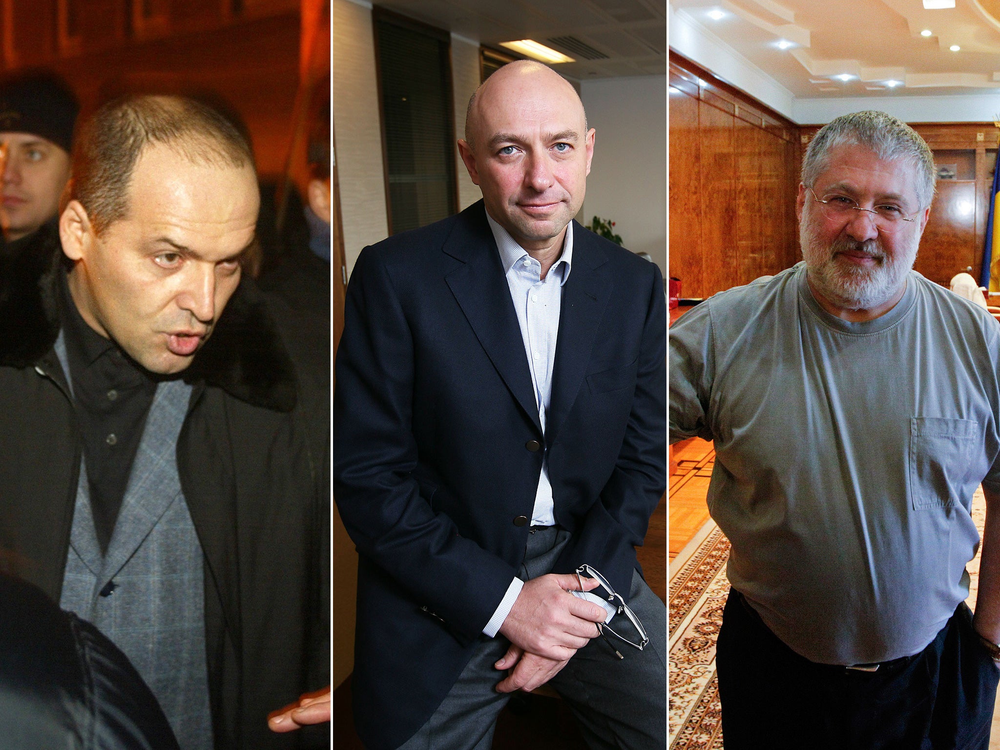 (L to R) Viktor Pinchuk, Gennadiy Bogolyubov and Igor Kolomoisky