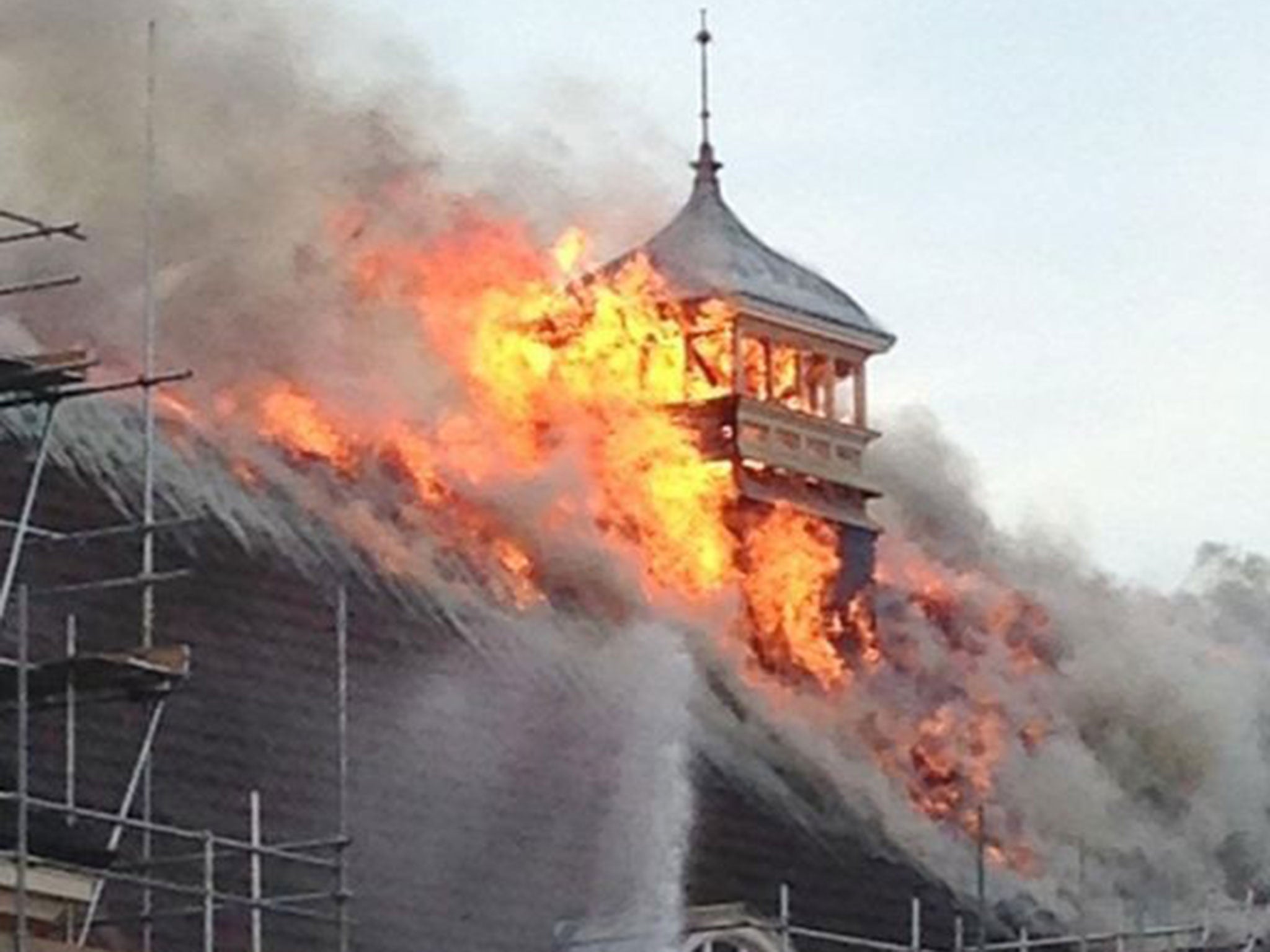 The fire appeared to start in the Battersea Arts Centre's roof