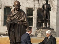 Gandhi statue unveiled in Parliament Square – next to his old enemy