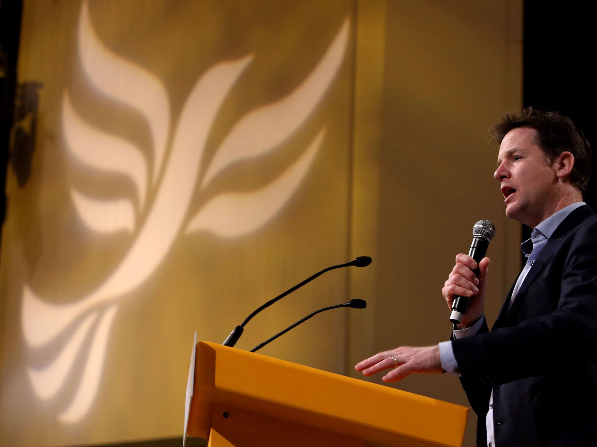 In his keynote speech to the party's spring conference in Liverpool, Mr Clegg said: "So let me be clear: just like we would not put UKIP in charge of Europe, we are not going to put the SNP in charge of Britain - country they want to rip apart. It's just not going to happen."