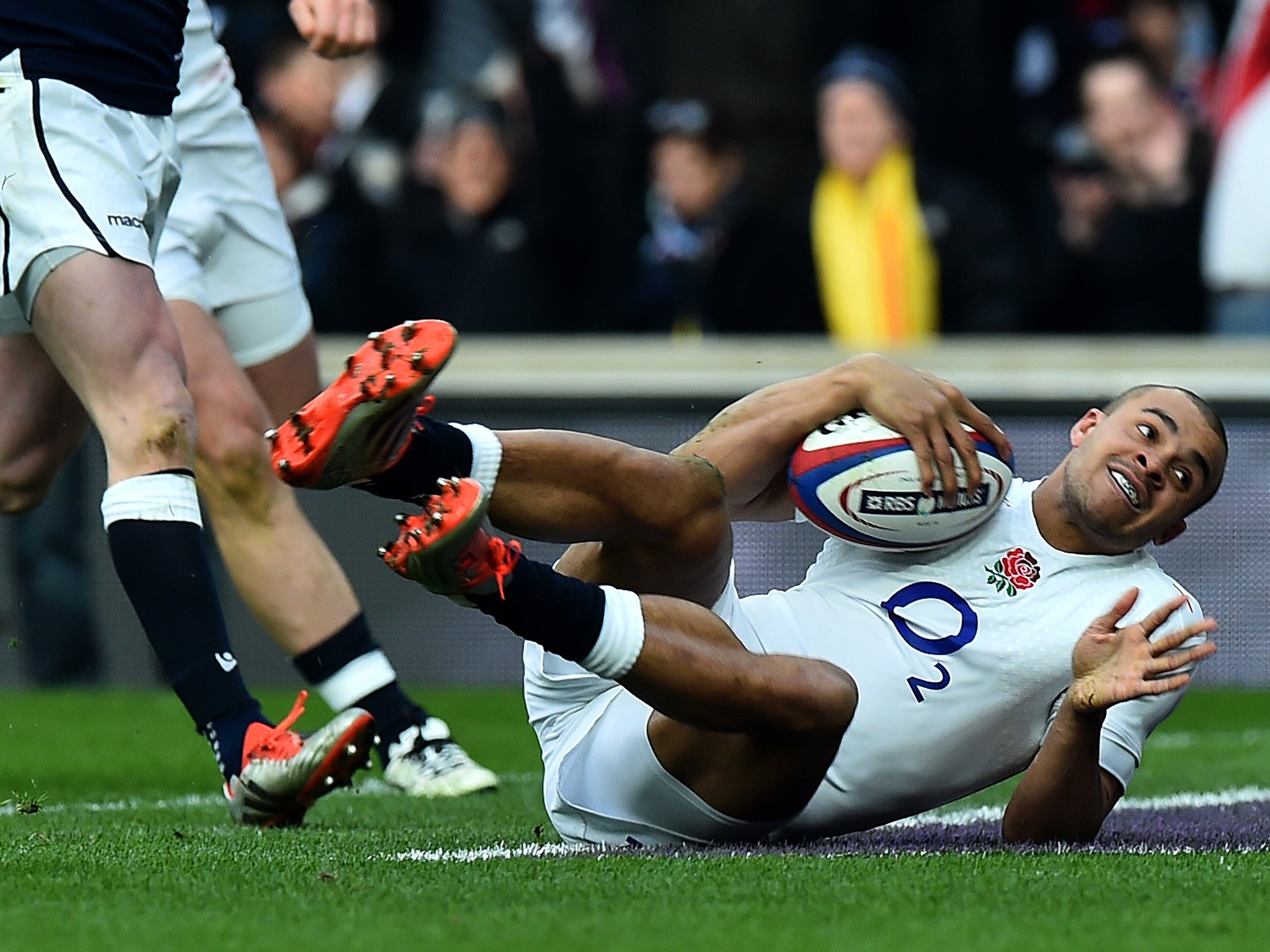 Jonathan Joseph scored the first try within five minutes