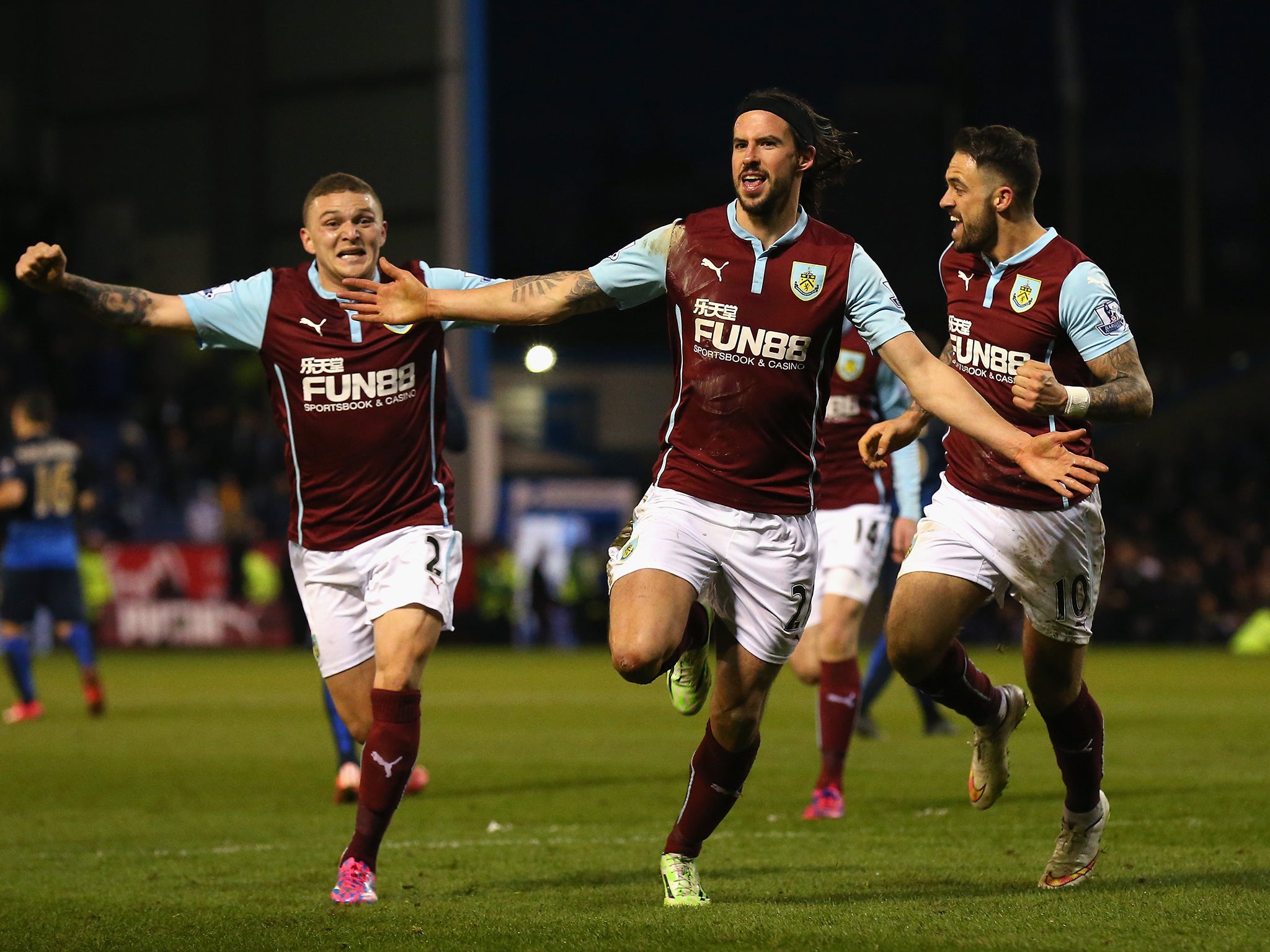 George Boyd celebrates after opening the scoring