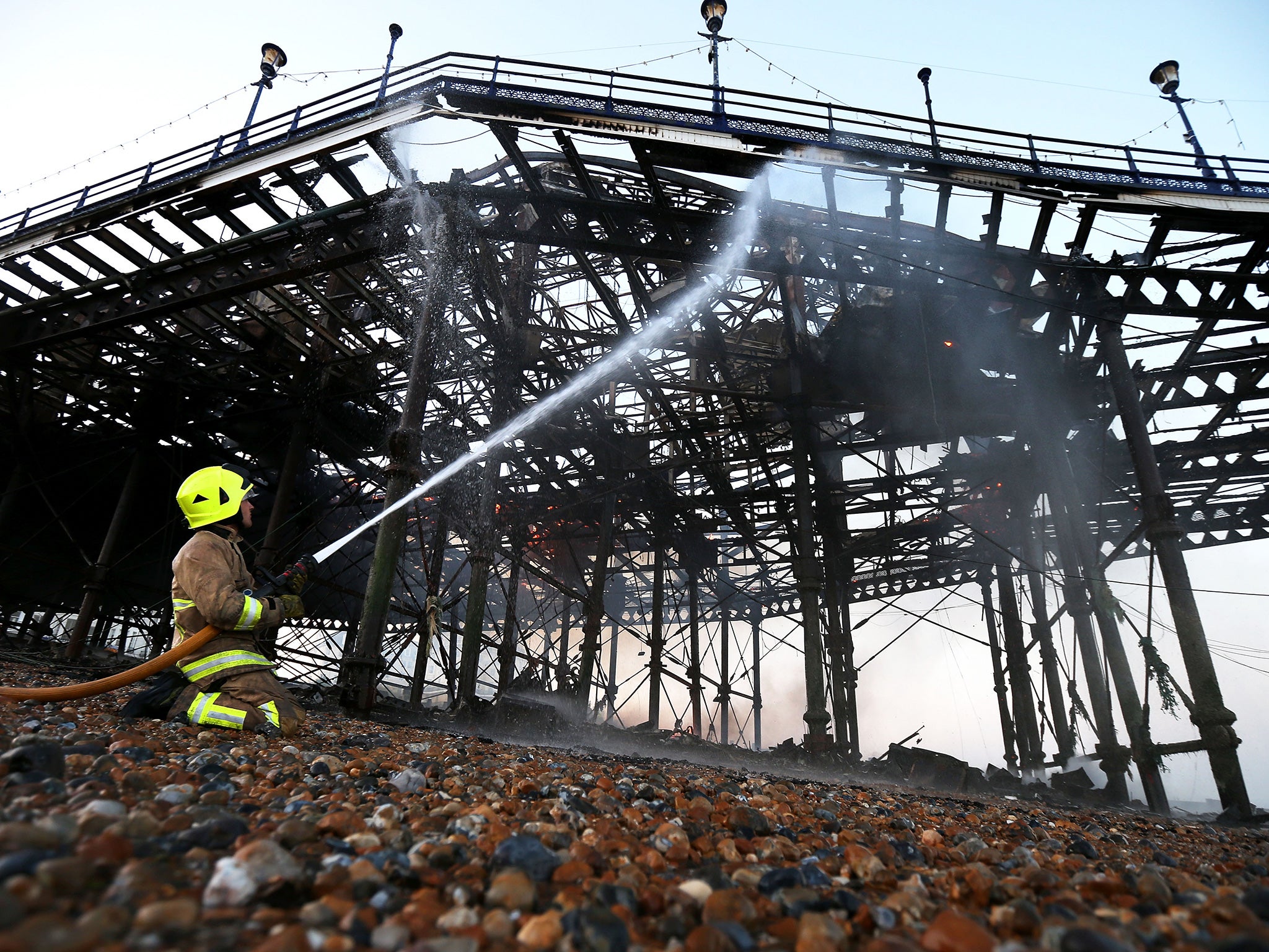 Part of Eastbourne pier burned down last summer (Getty)