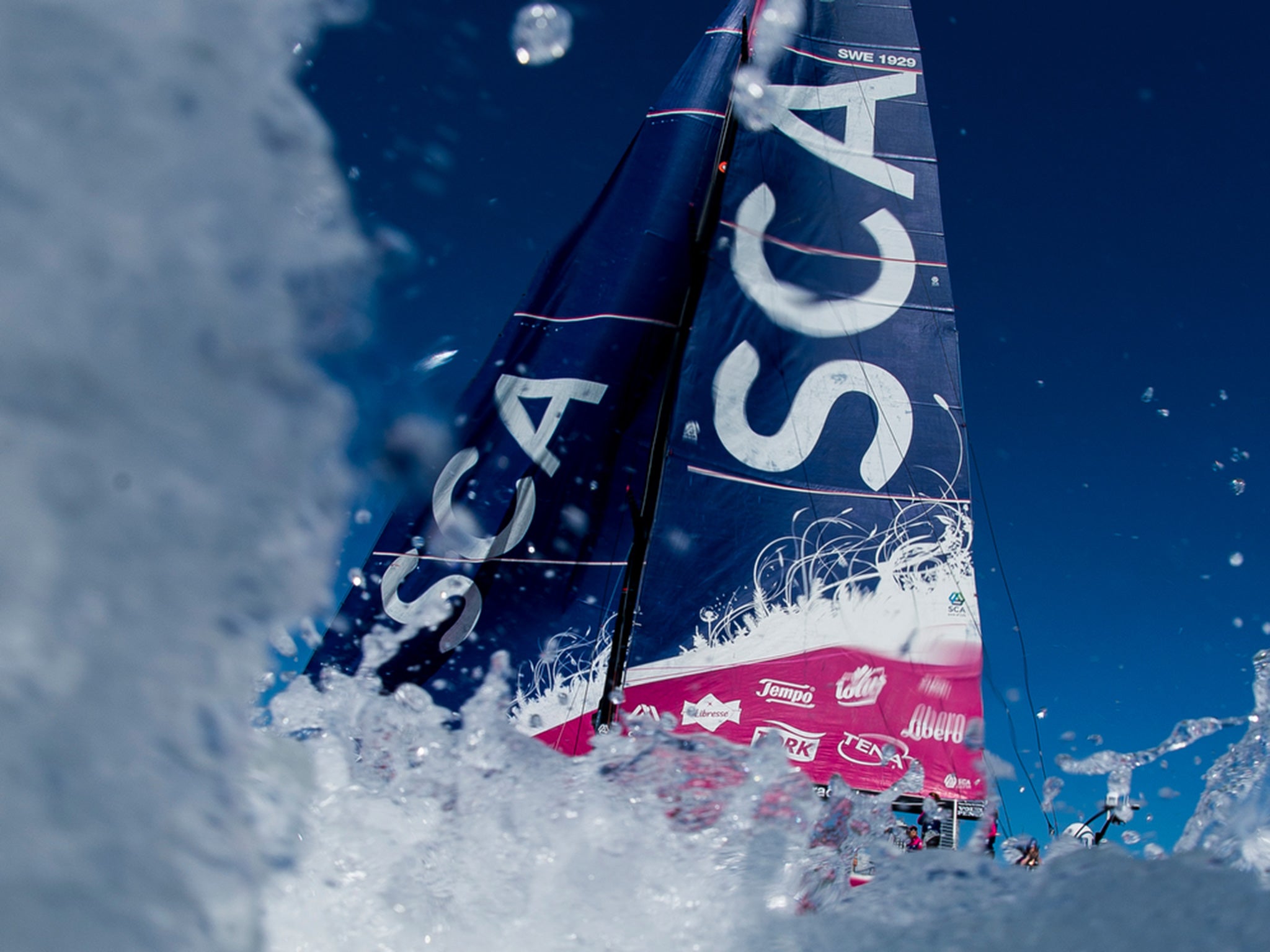 The all-woman team of SCA from Sweden led the Volvo inshore race to victory in Auckland.