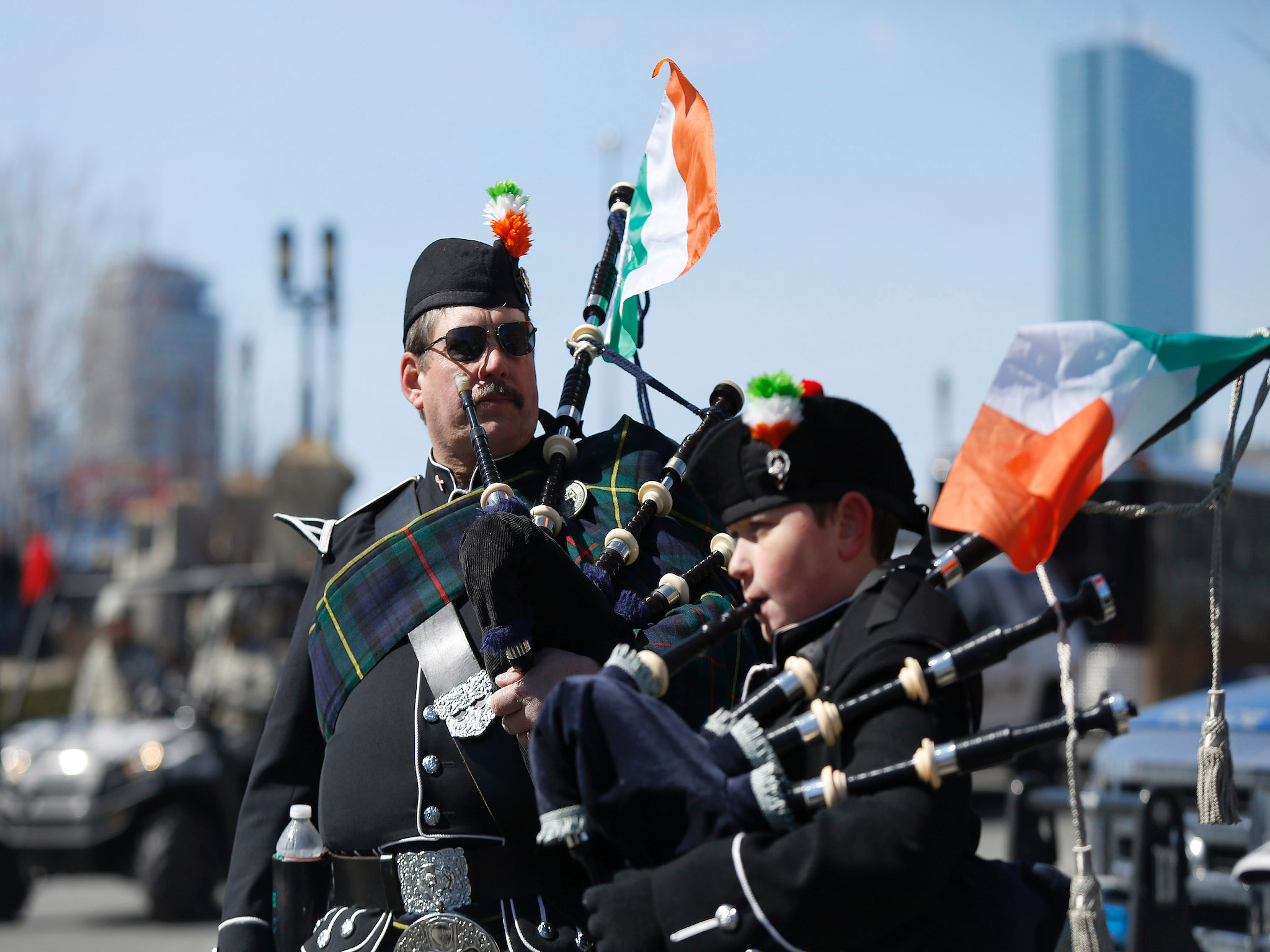 The parade celebrates Irish-American culture