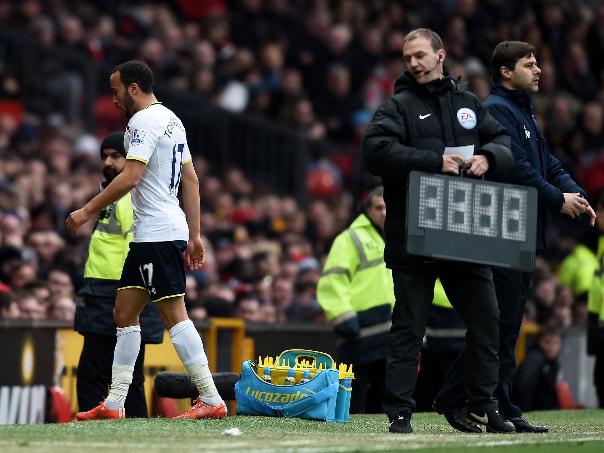 Townsend was taken off after 31 minutes in the recent defeat to Manchester United