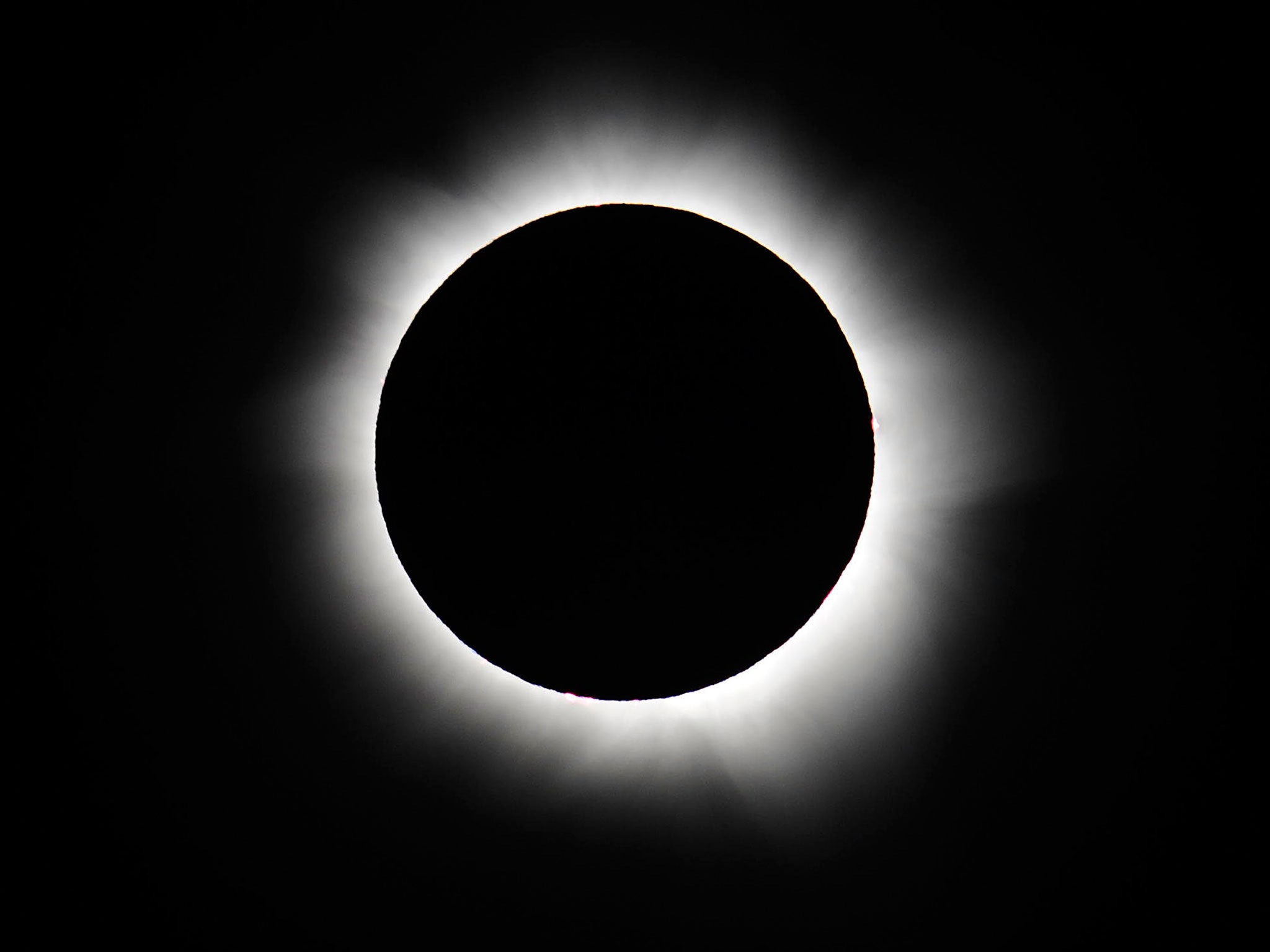 Around the UK the proportion of the Sun covered by the Moon during the near-total solar eclipse will increase towards the North, ranging from 84 per cent in London to 89 per cent in Manchester, 93 per cent in Edinburgh, and 97 per cent in Lerwick in the S