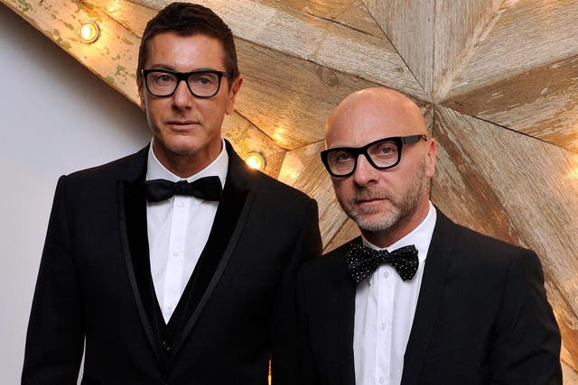 Stefano Gabbana (left) and Domenico Dolce attend a party in London