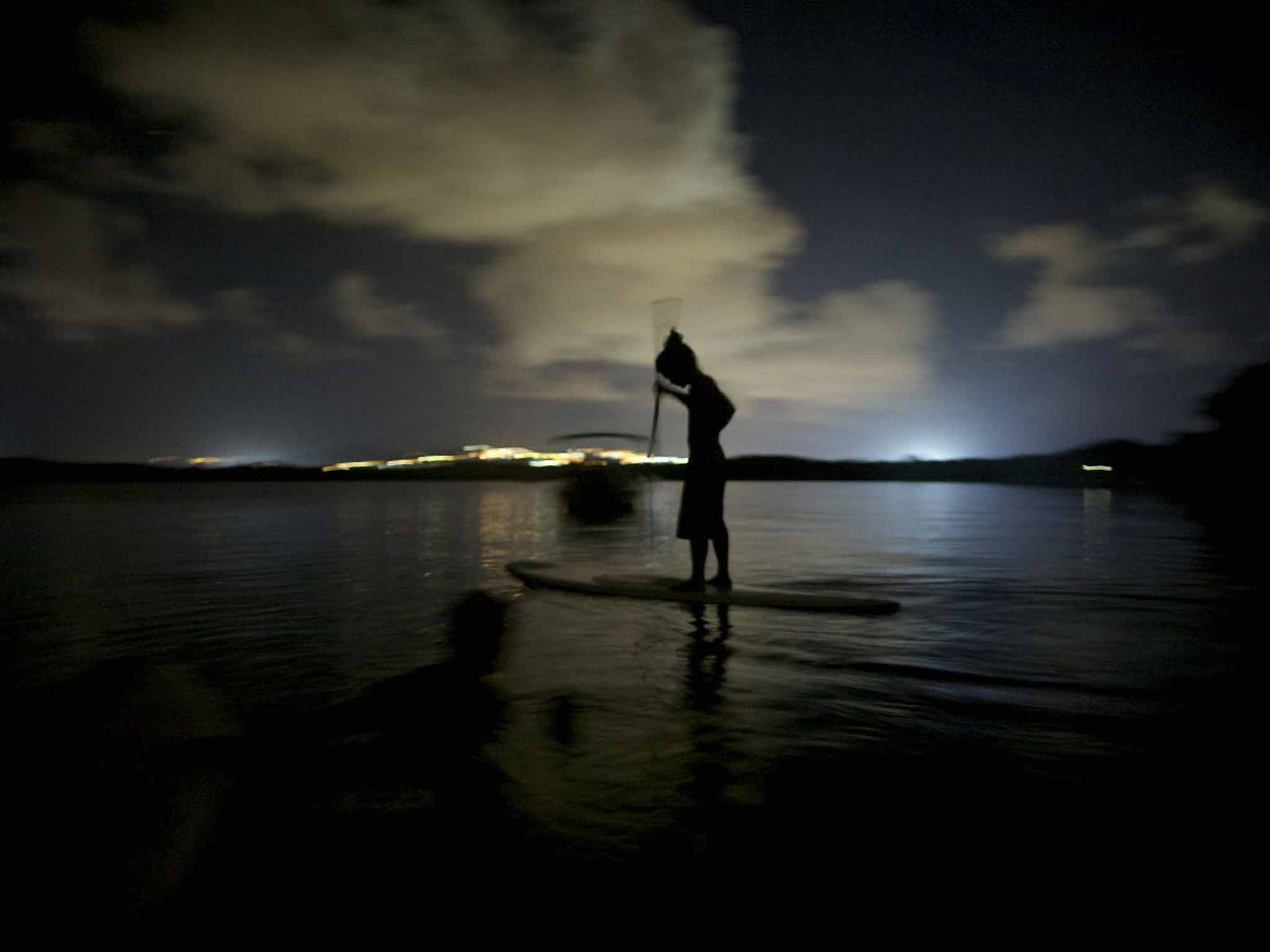 Stand-up paddleboarding in Tobago