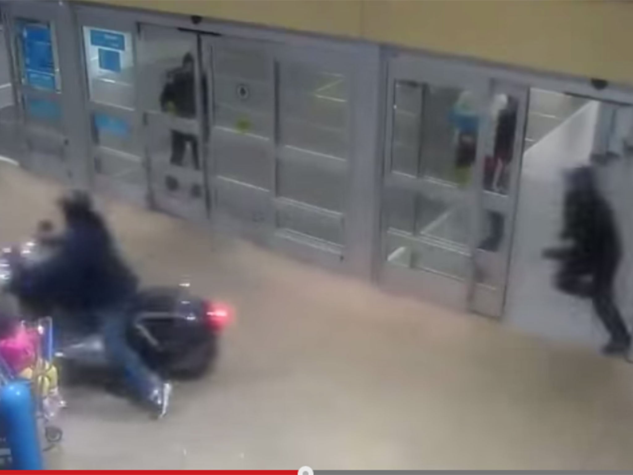 The motorcyclist was pursued on foot through the shopping mall (Royal Canadian Mounted Police)