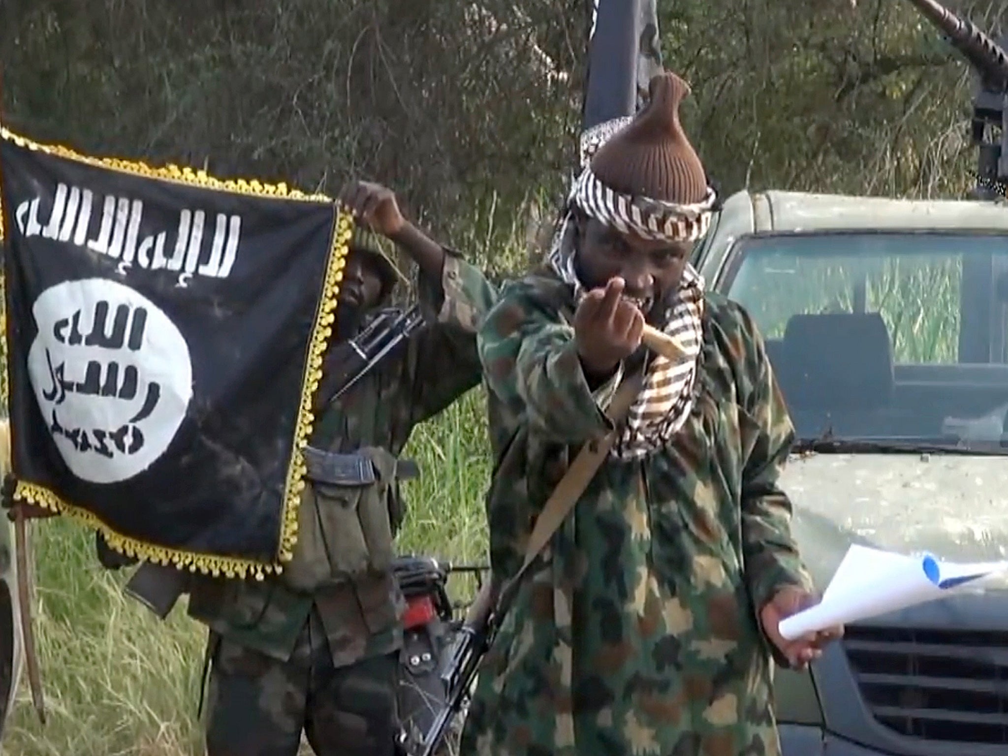 Boko Haram's leader Abubakar Shjeka has recently pledged the group's allegiance to ISIS (AFP/Getty)