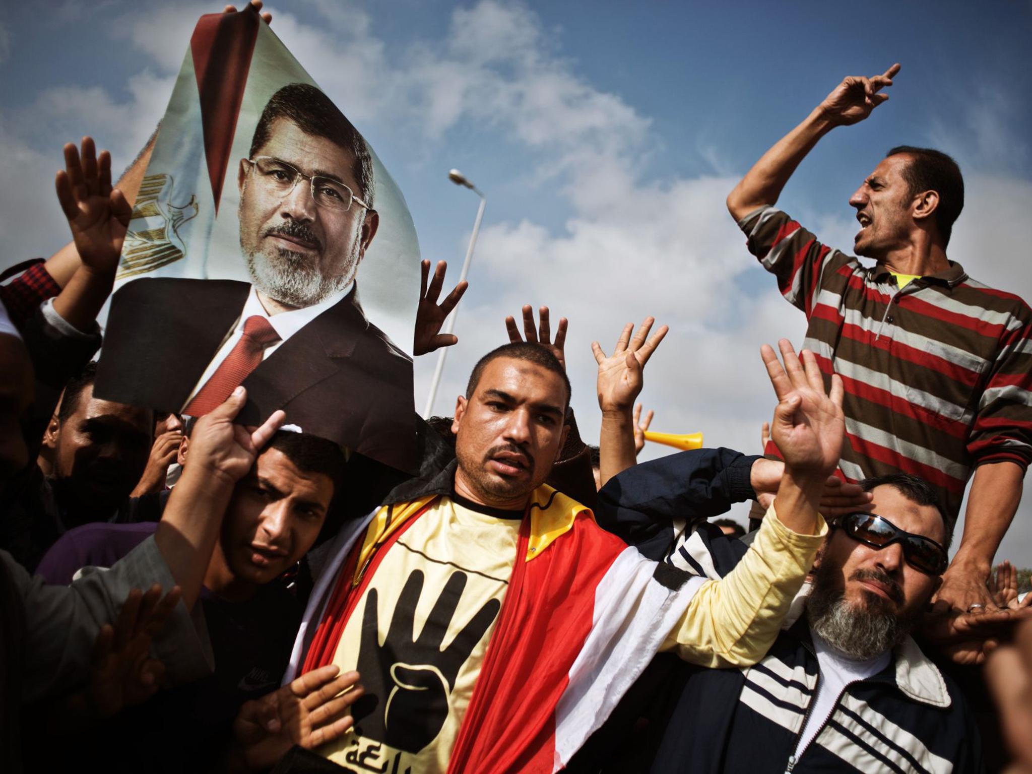 Supporters of the Muslim Brotherhood, which has been labelled a terrorist organisation by the Saudi royal family and the current Egyptian regime (AFP/Getty)
